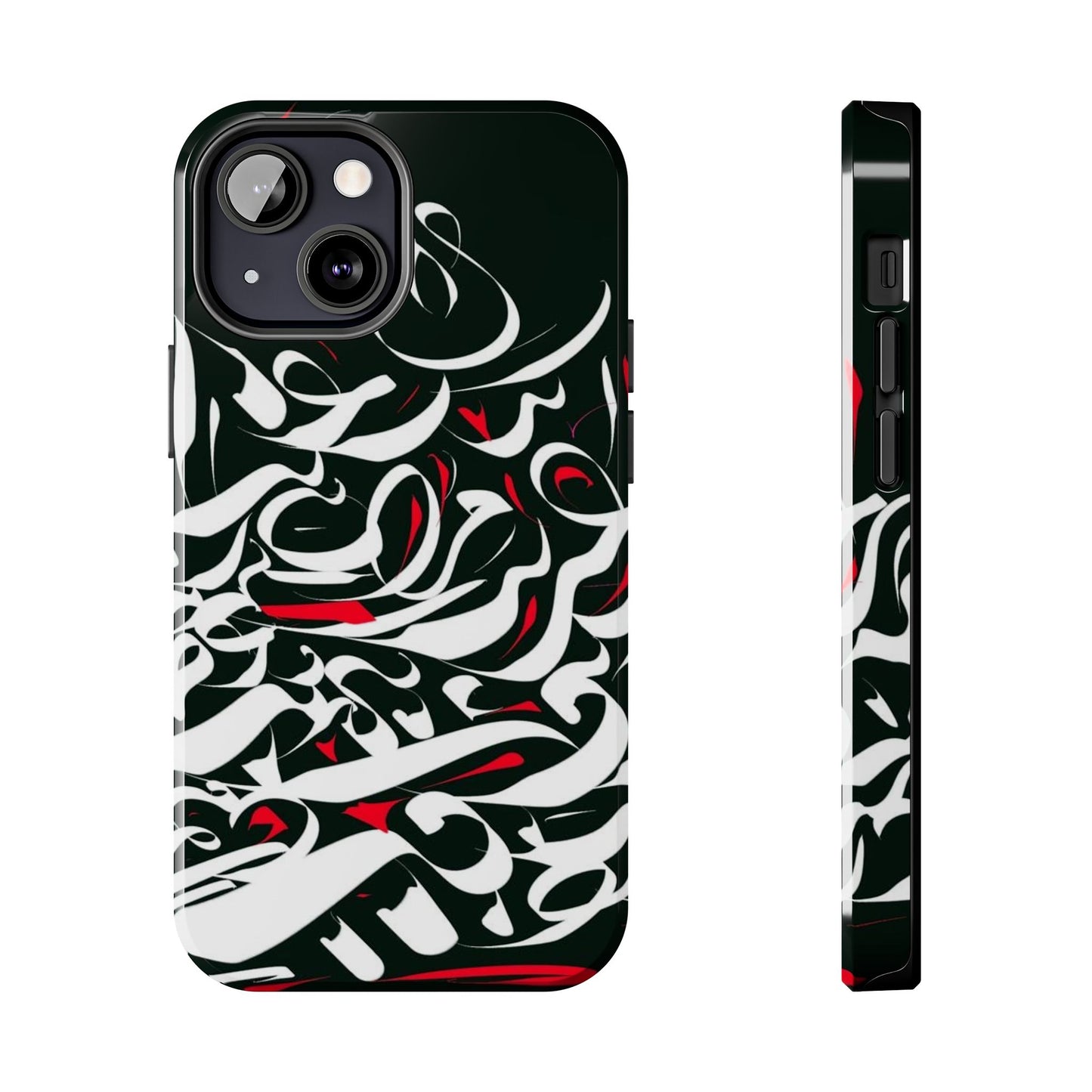 Phone Case Calligraphy Red Black White Tough Phone Case