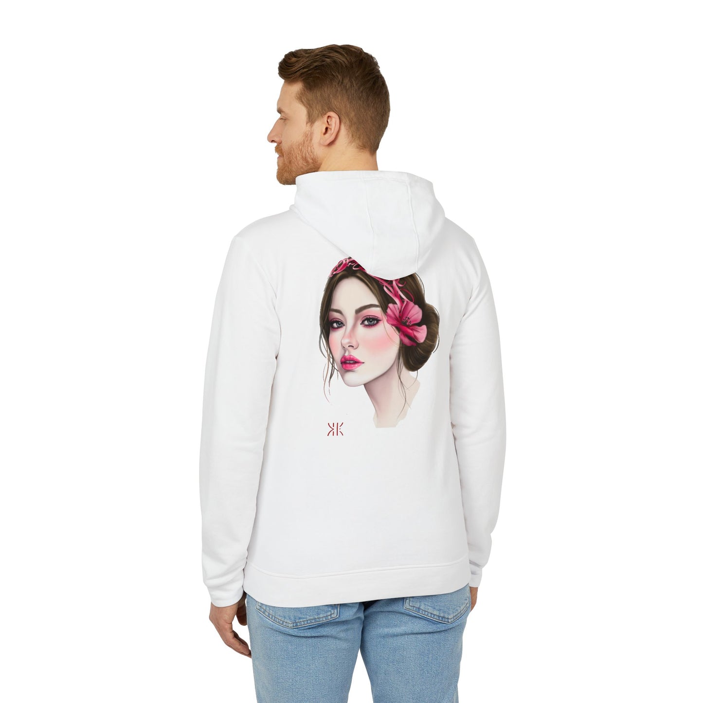 Kalli K X Adidas Unisex Fleece Hoodie- calligraphy headband