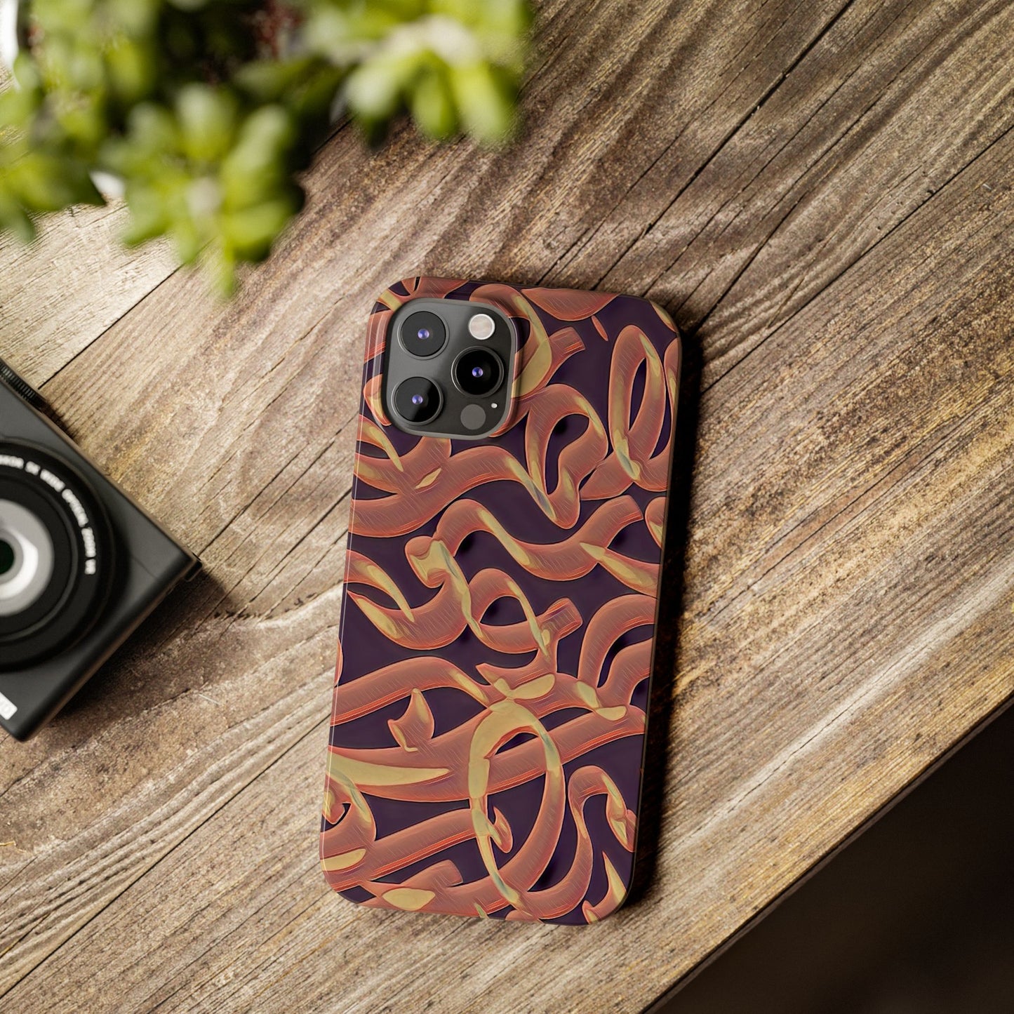 ' Modern Art Slim Phone Case -LOVE I-