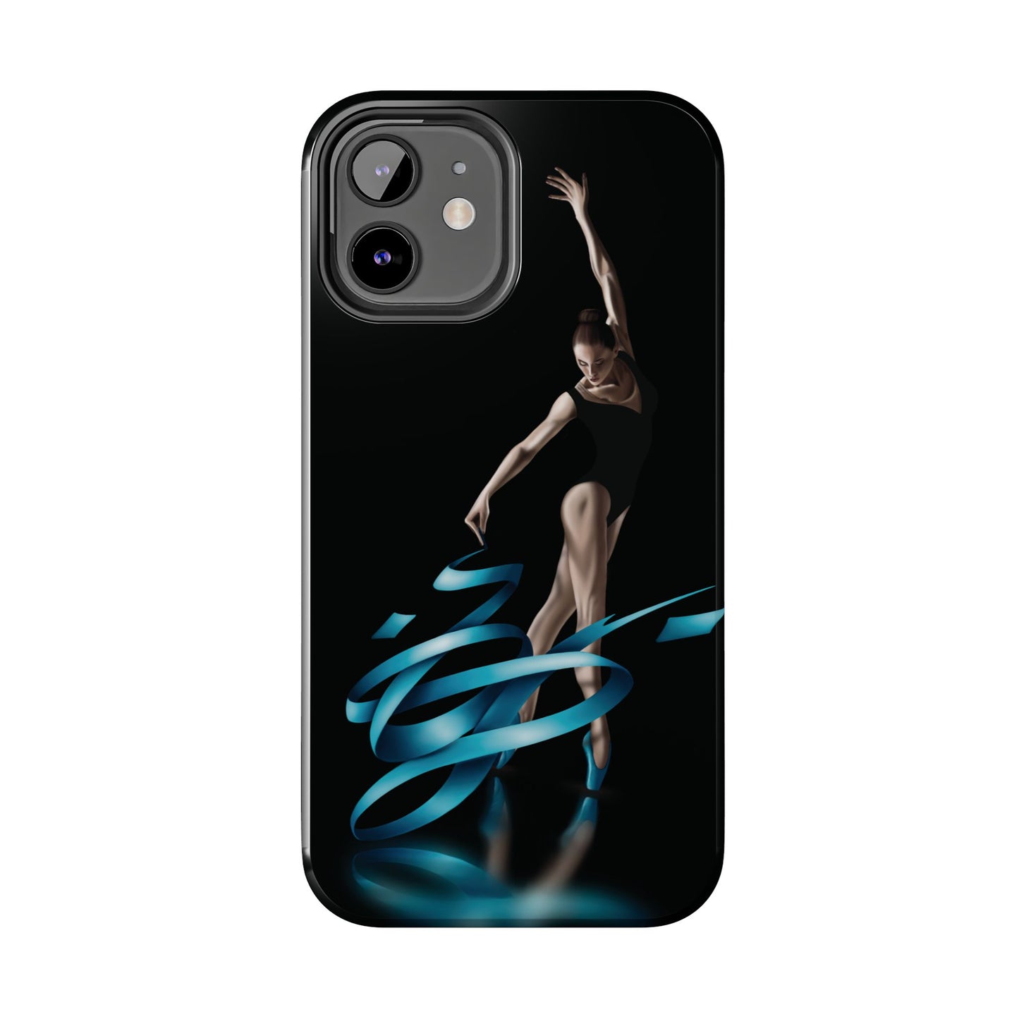 Phone Case Ballerina with Blue Ribbon Persian Calligraphy Design