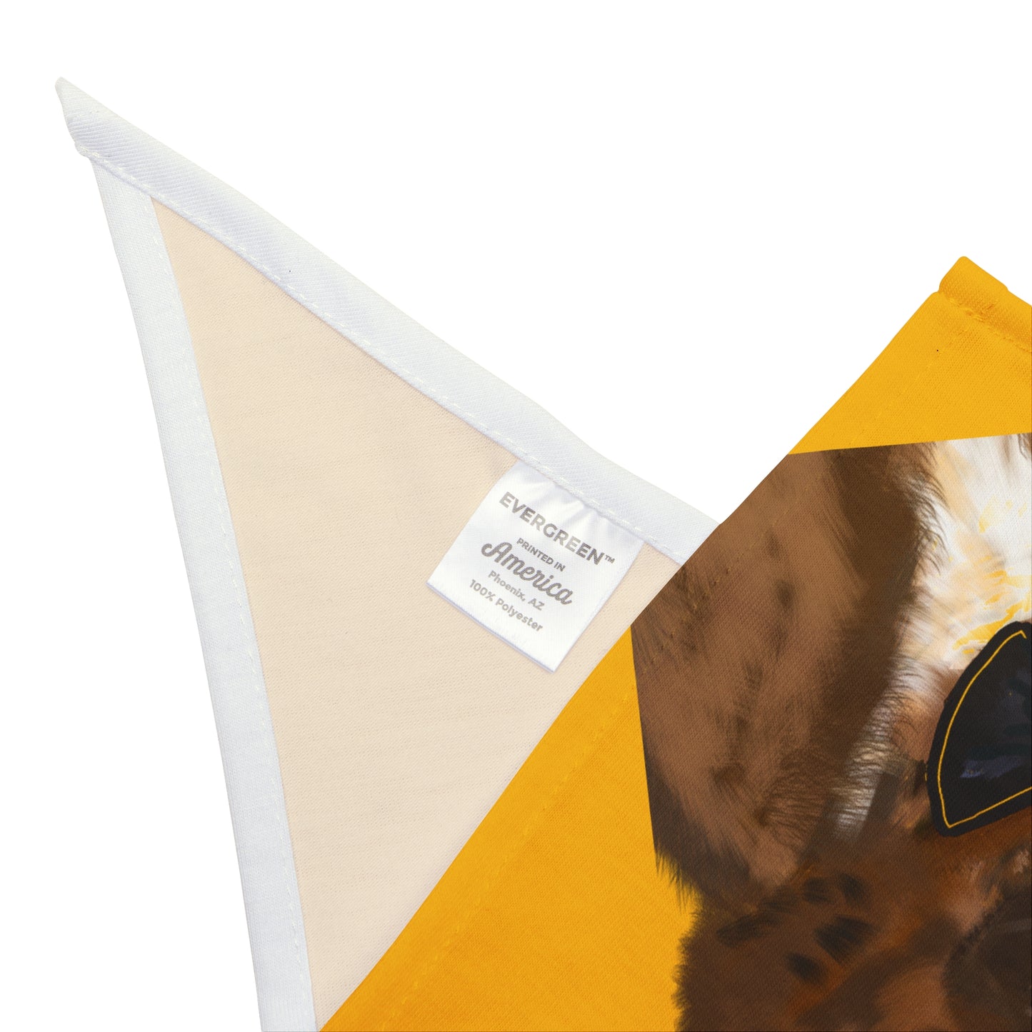 Custom Pet Bandana with Dog Portrait - Yellow Bowtie Design
