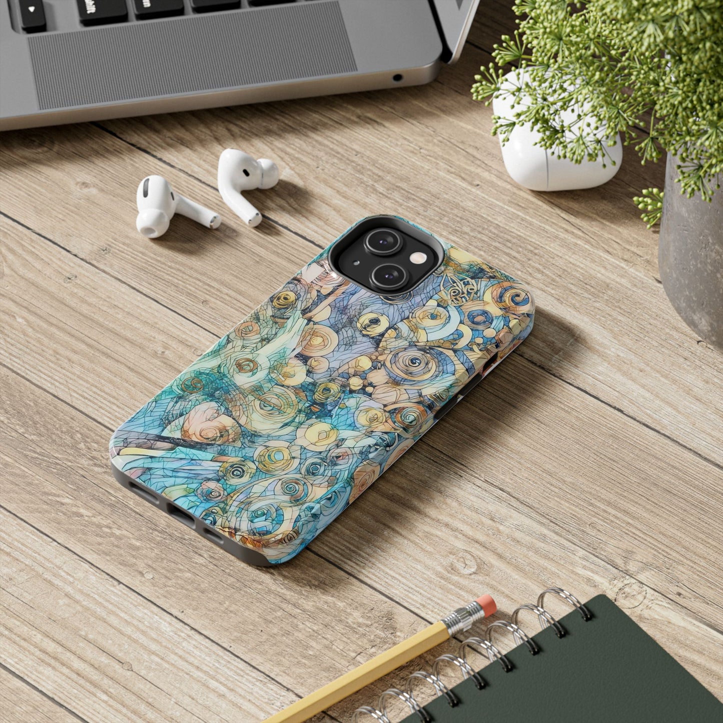 Golden Swirls Phone Case