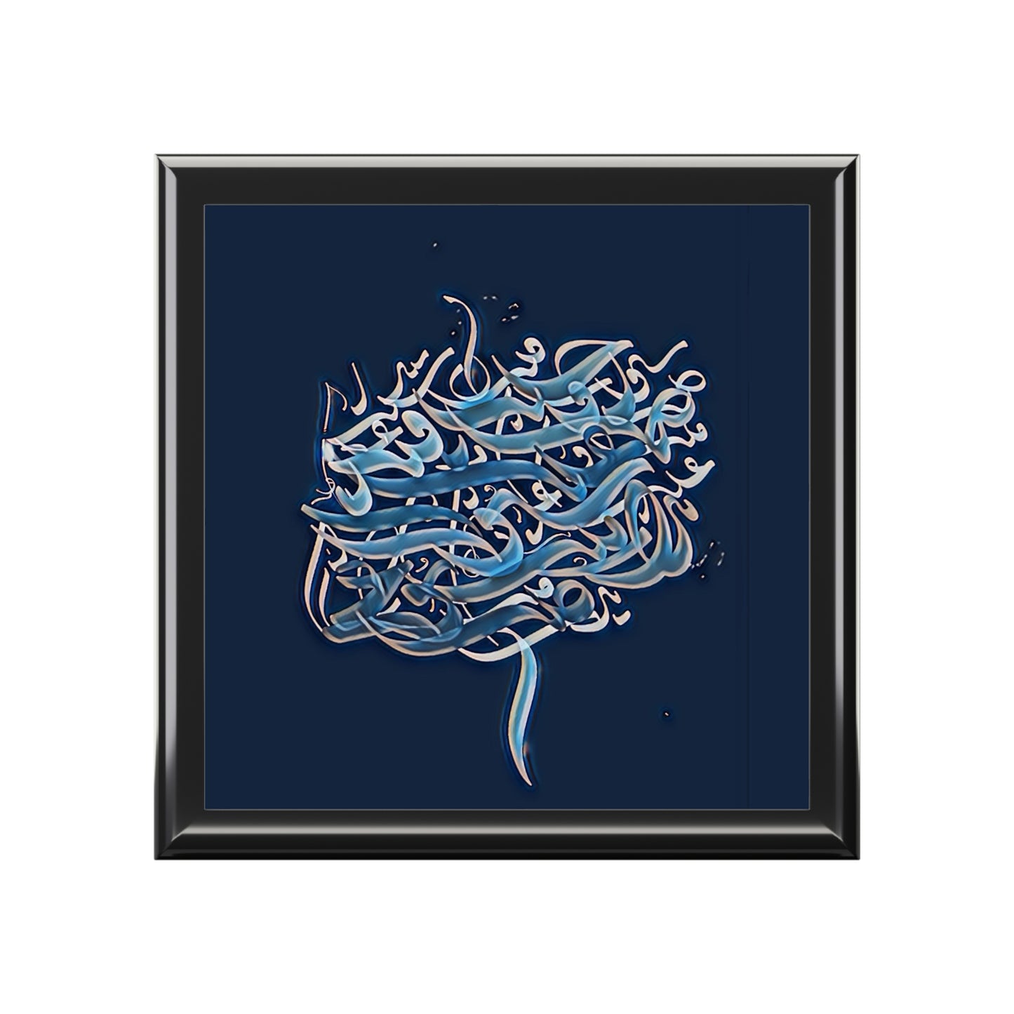 Detailed Calligraphy Beauty Jewelry Organizer.
