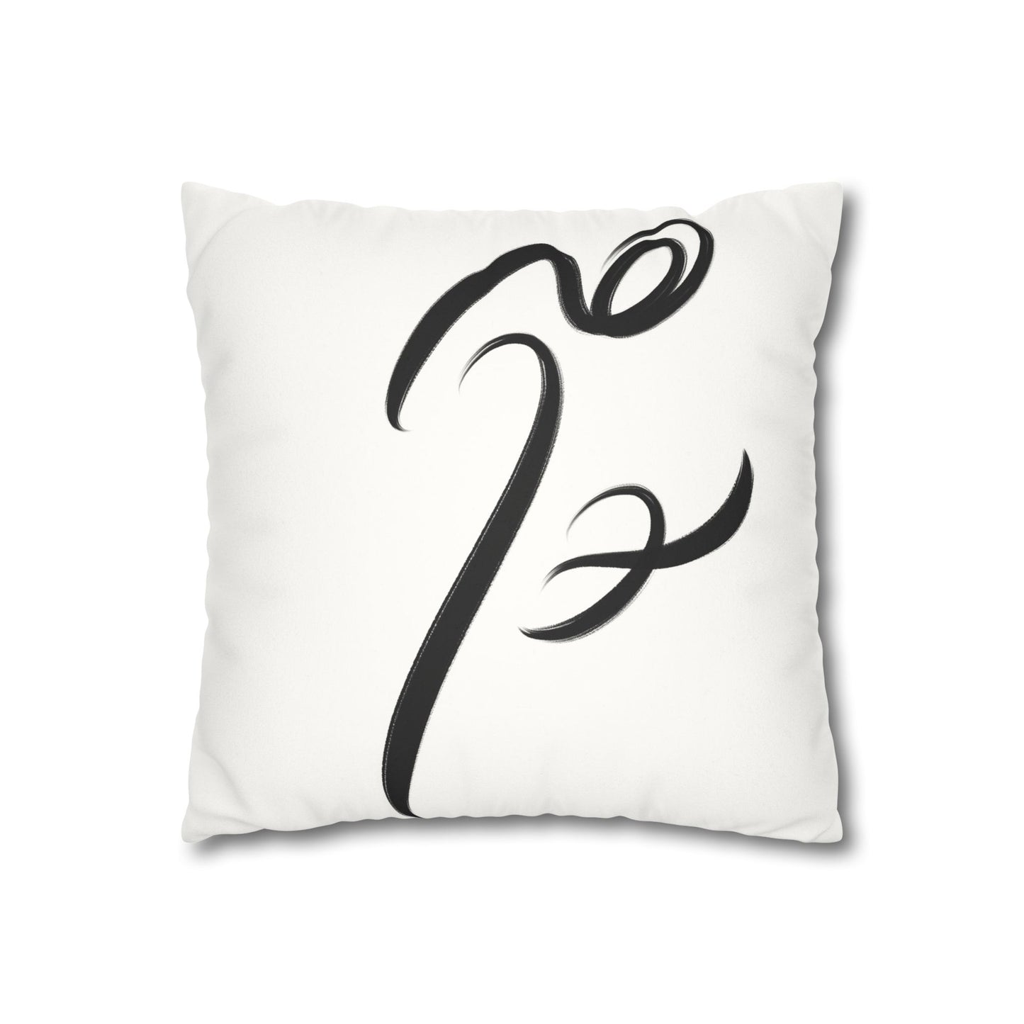 Hich Calligraphy beauty Faux Suede Square Pillow Cover