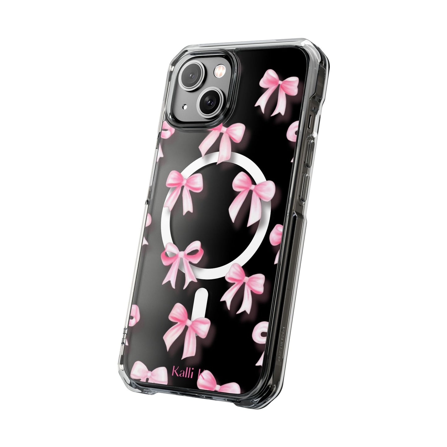 Pink Bows🎀 Magnetic Clear Impact Cases with Pink Bow Design | Stylish Phone Protection, Gifts for Her, Trendy Accessories, Birthday Gifts, Cute Tech