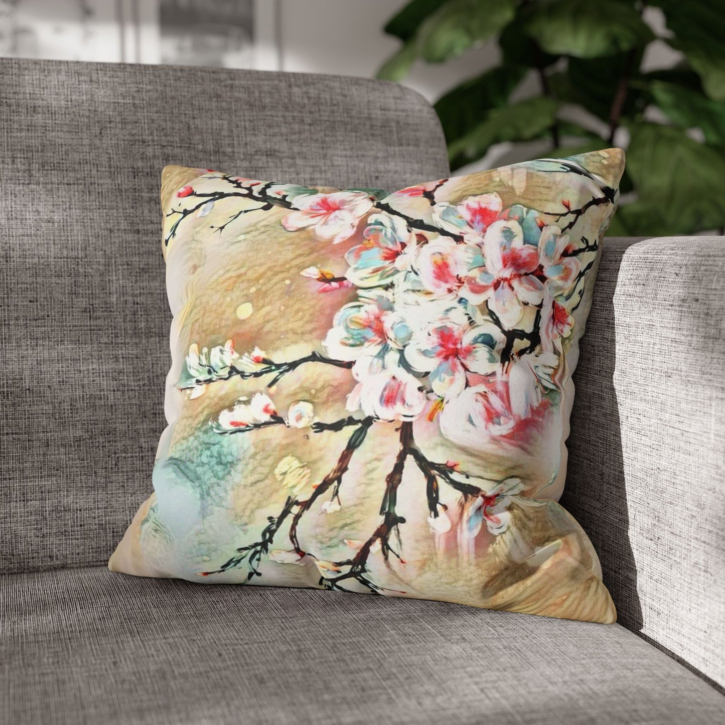 Spring Pillowcase - Modern Art Portrait Watercolour Design
