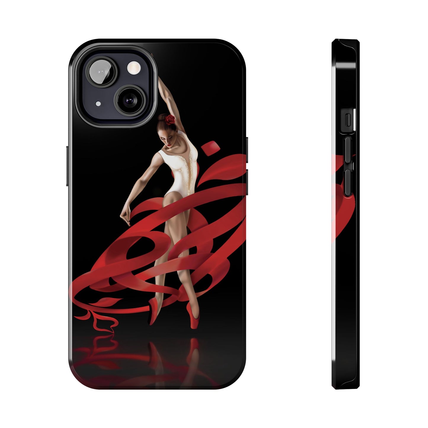 Phone Case Persian Calligraphy Rose Ribbon Ballerina