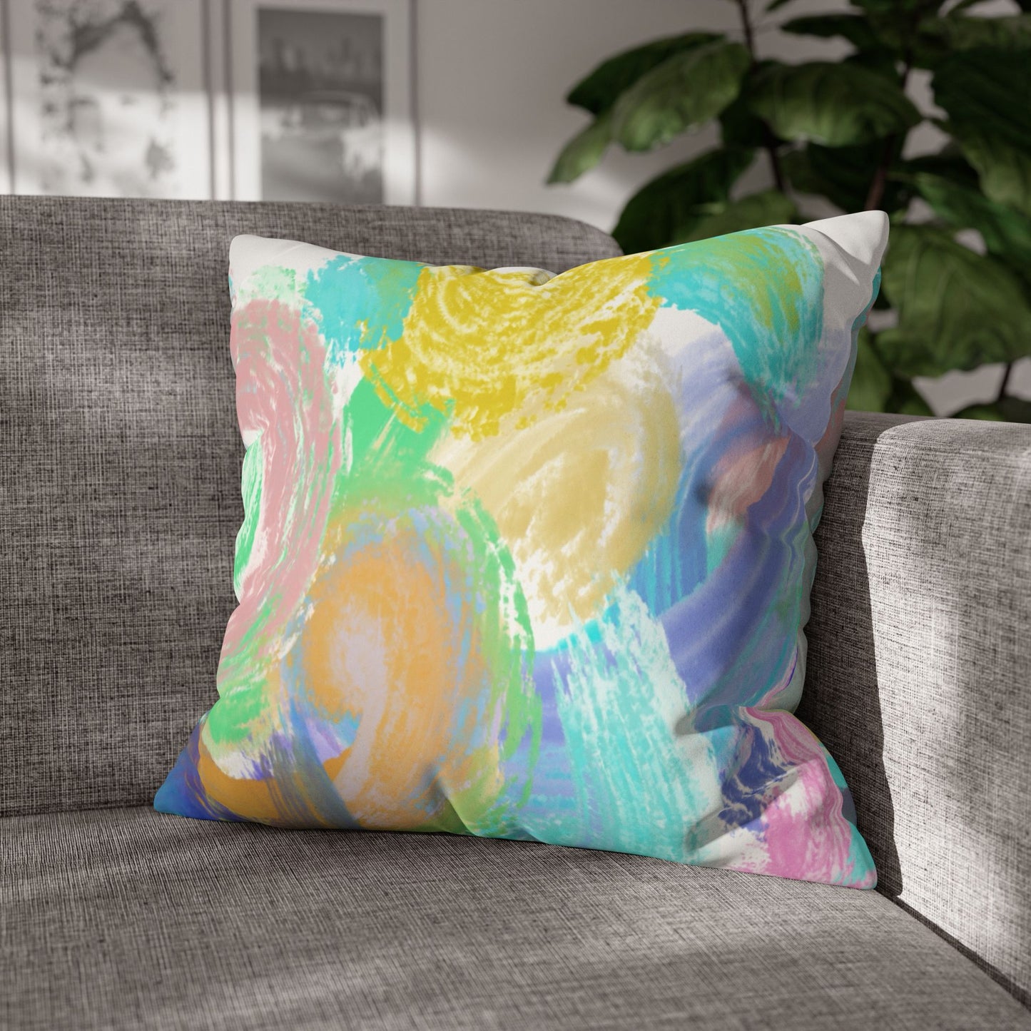Copy of Square Pillowcase - Modern Art Portrait Watercolour Design