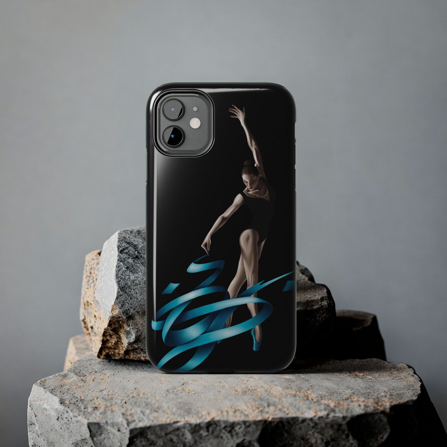 Phone Case - Ballerina with Blue Ribbon Persian Calligraphy Design