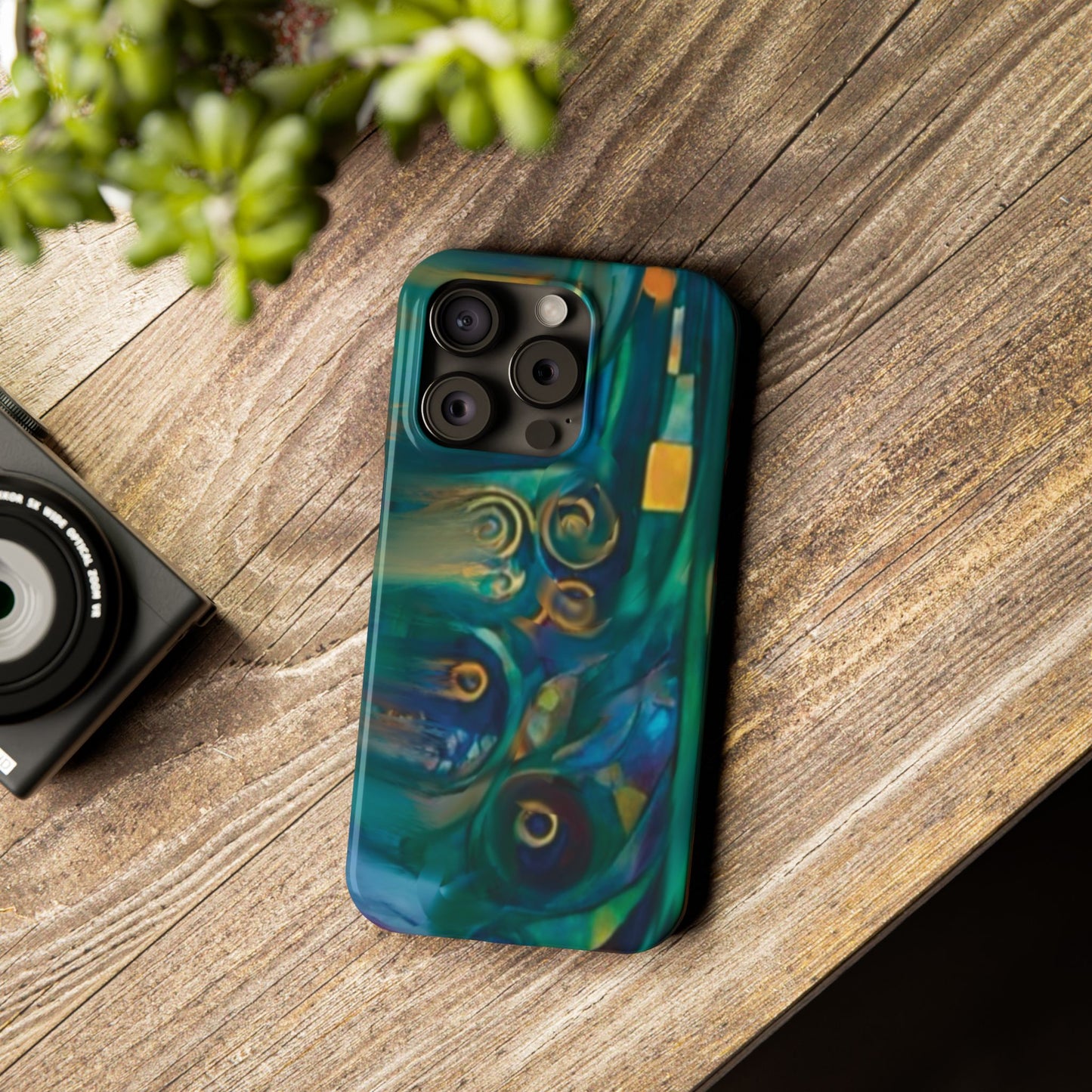 ' Modern Art Slim Phone Case -LOVE I-