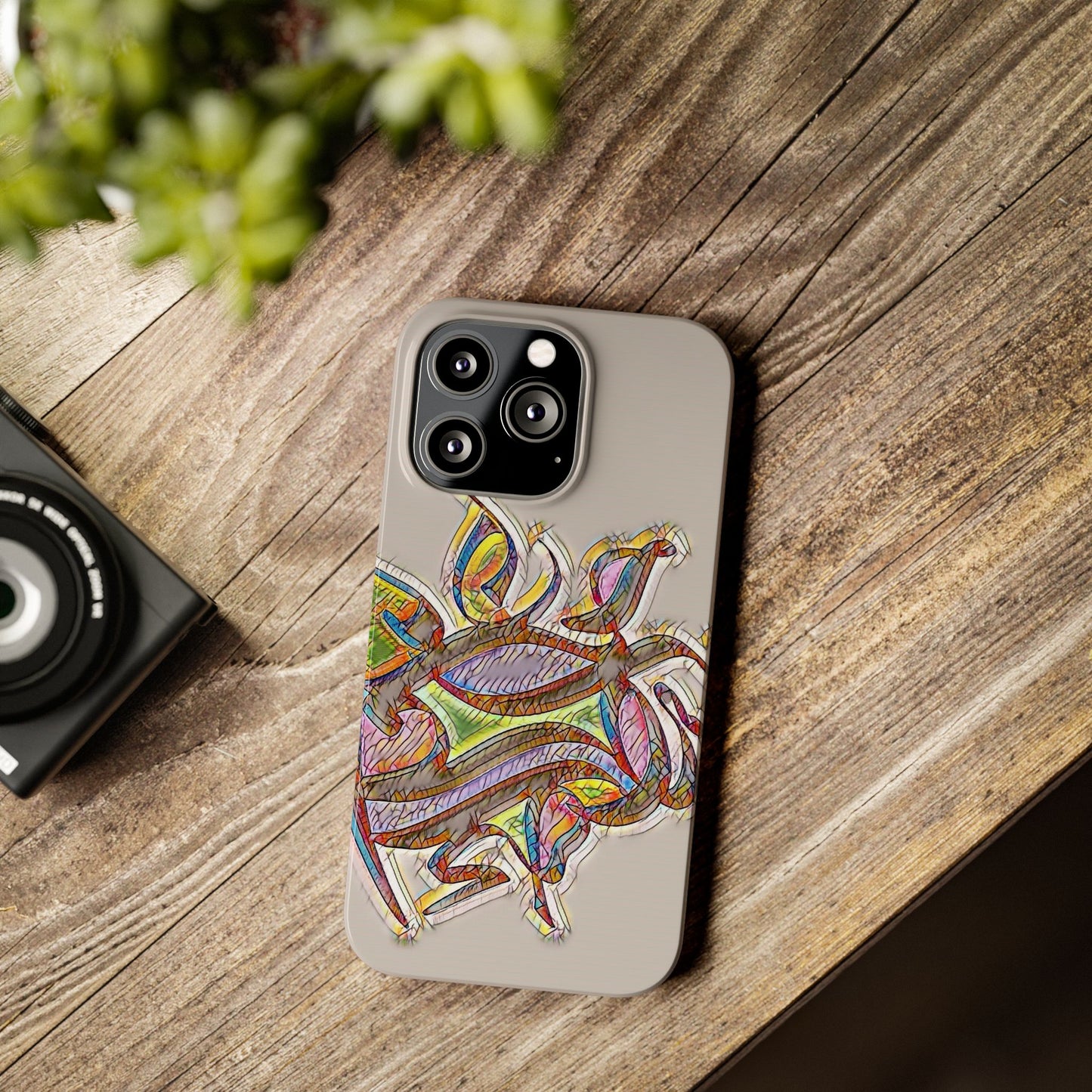 ' Modern Art Slim Phone Case -LOVE