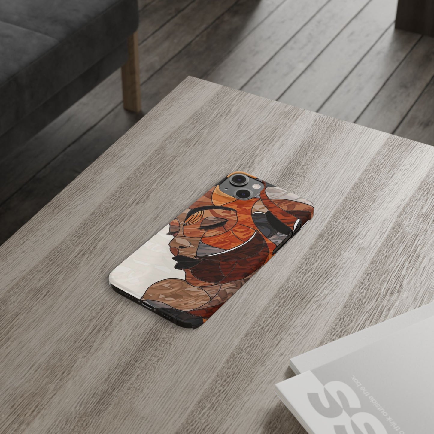 ' Modern Art Slim Phone Case -LOVE