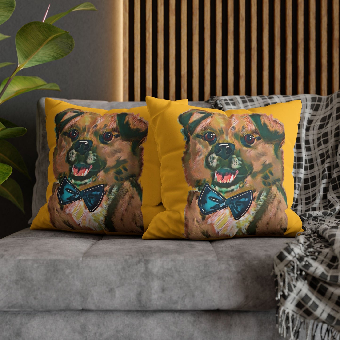 Baghlava Pillowcase - Modern Art Portrait Watercolour Design