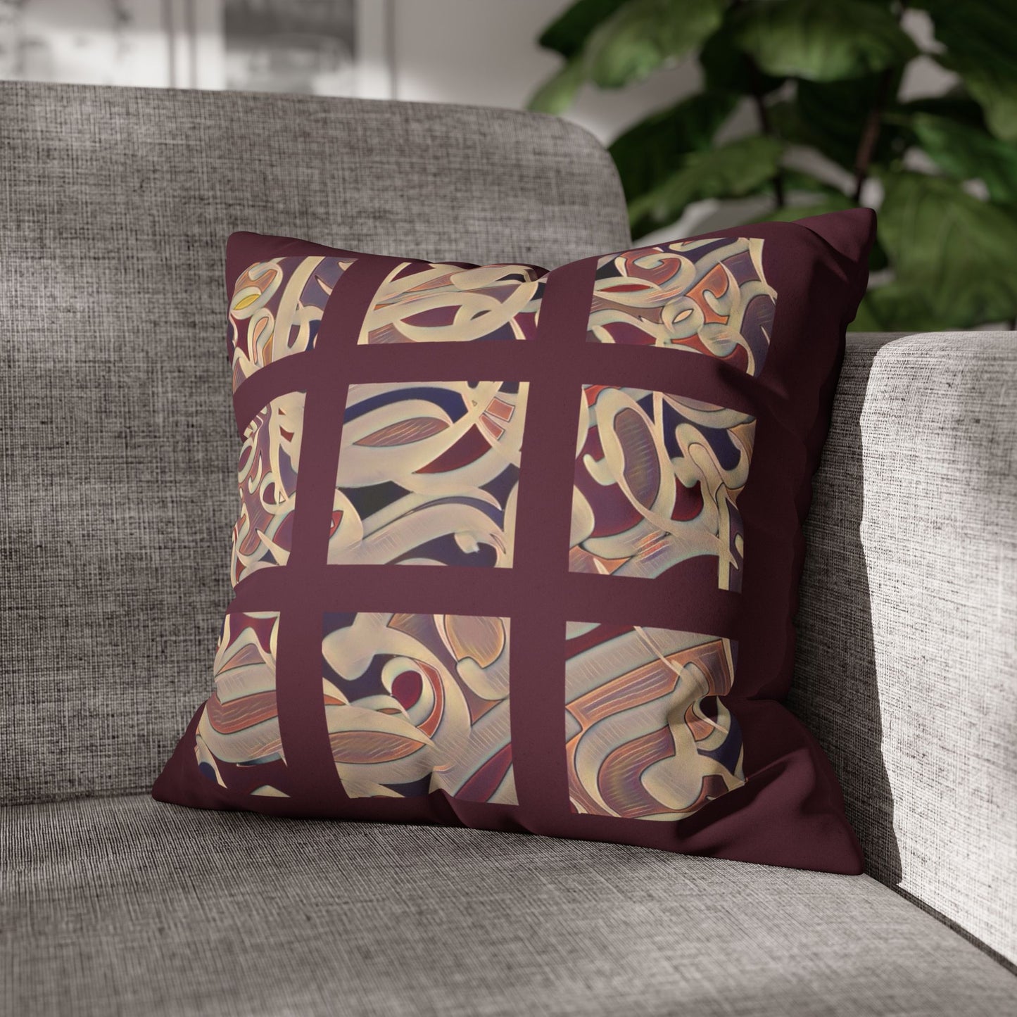 Copy of Copy of Square Pillowcase - Persian Calligraphy, Modern Handwriting Design