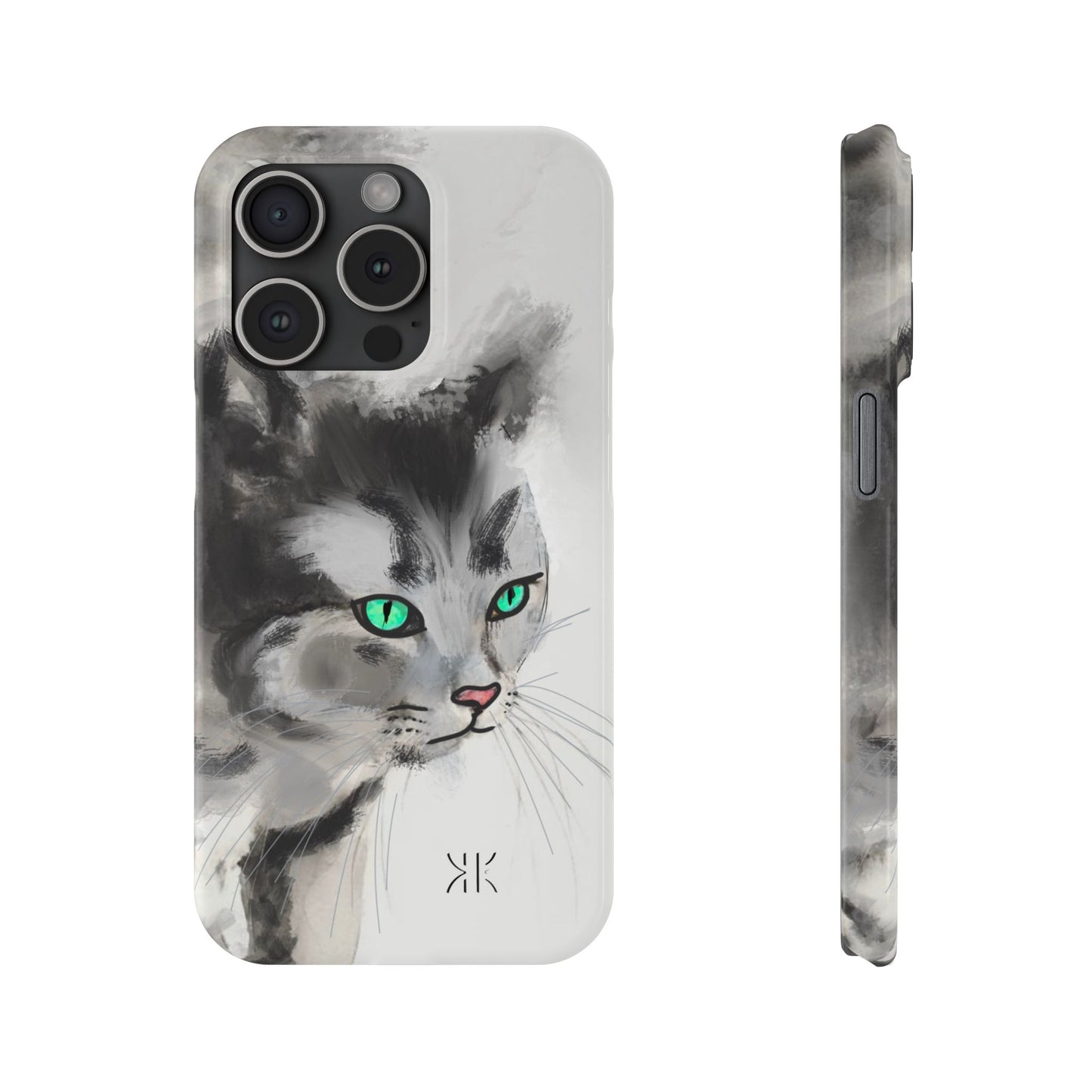 Modern Art Ink water painting Slim Phone Case