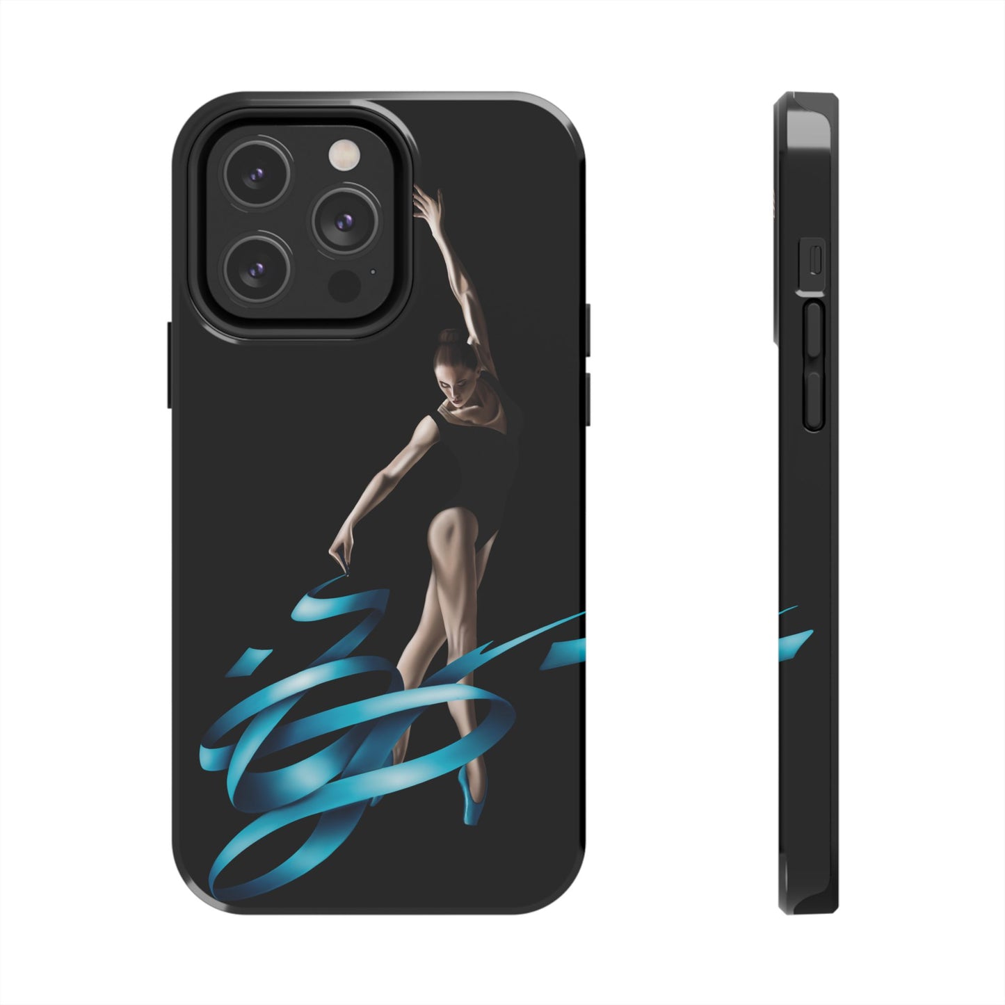 Phone Case - Ballerina with Blue Ribbon Persian Calligraphy Design