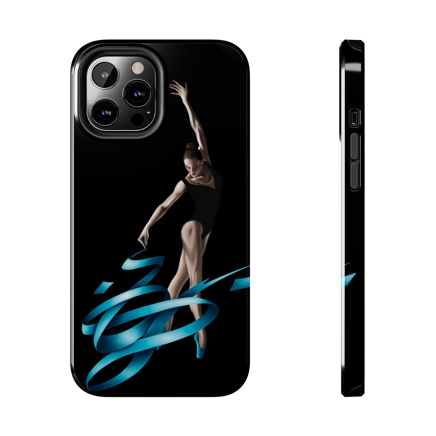 Phone Case - Ballerina with Blue Ribbon Persian Calligraphy Design