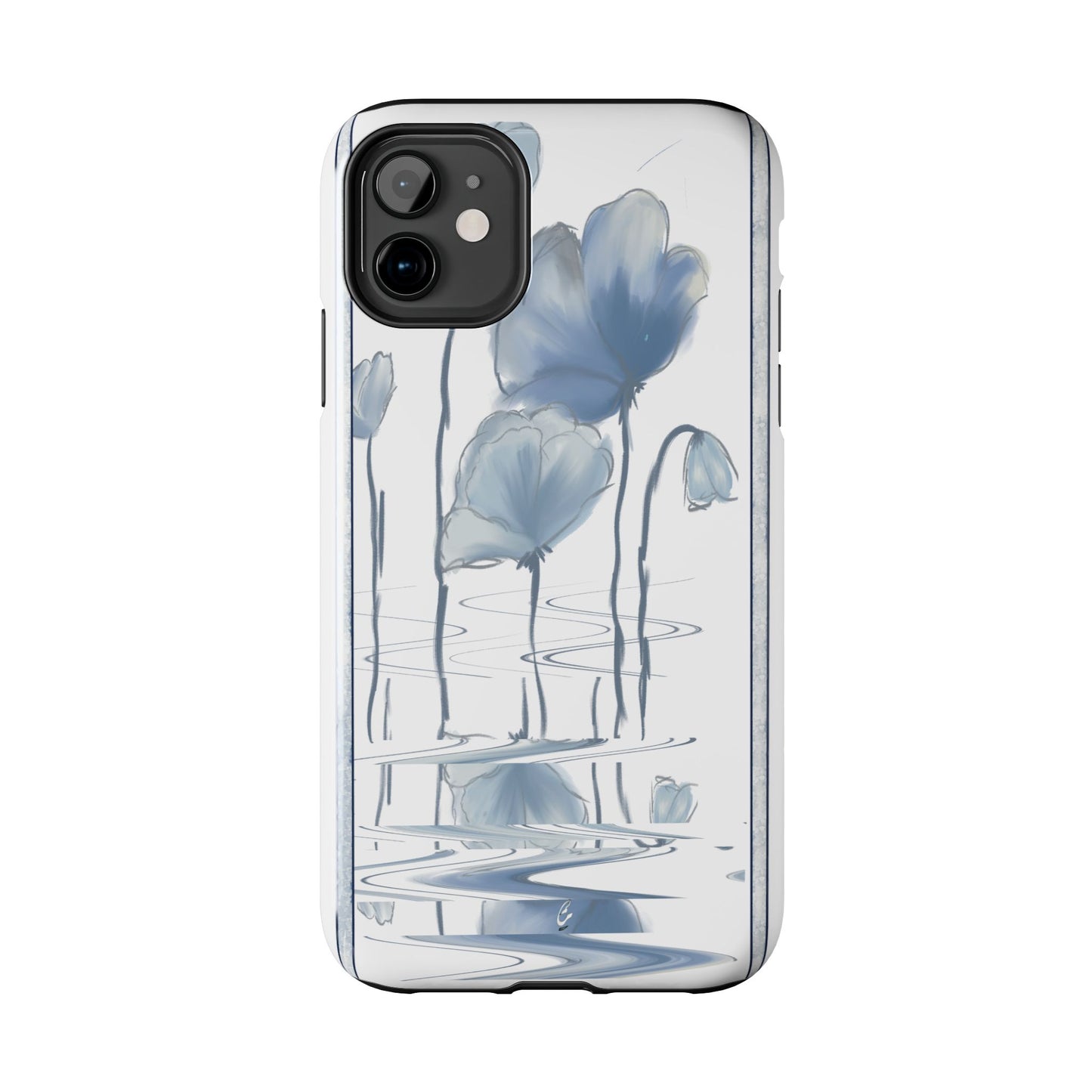 Floral Tough Phone Case - Watercolour Blue Flora Collection
