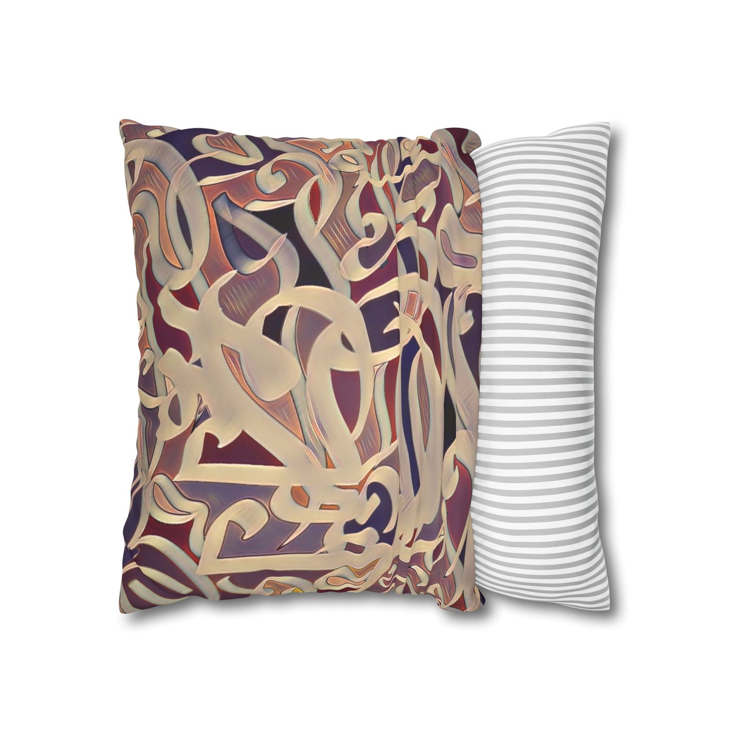 Persian Calligraphy beauty Faux Suede Square Pillow Cover