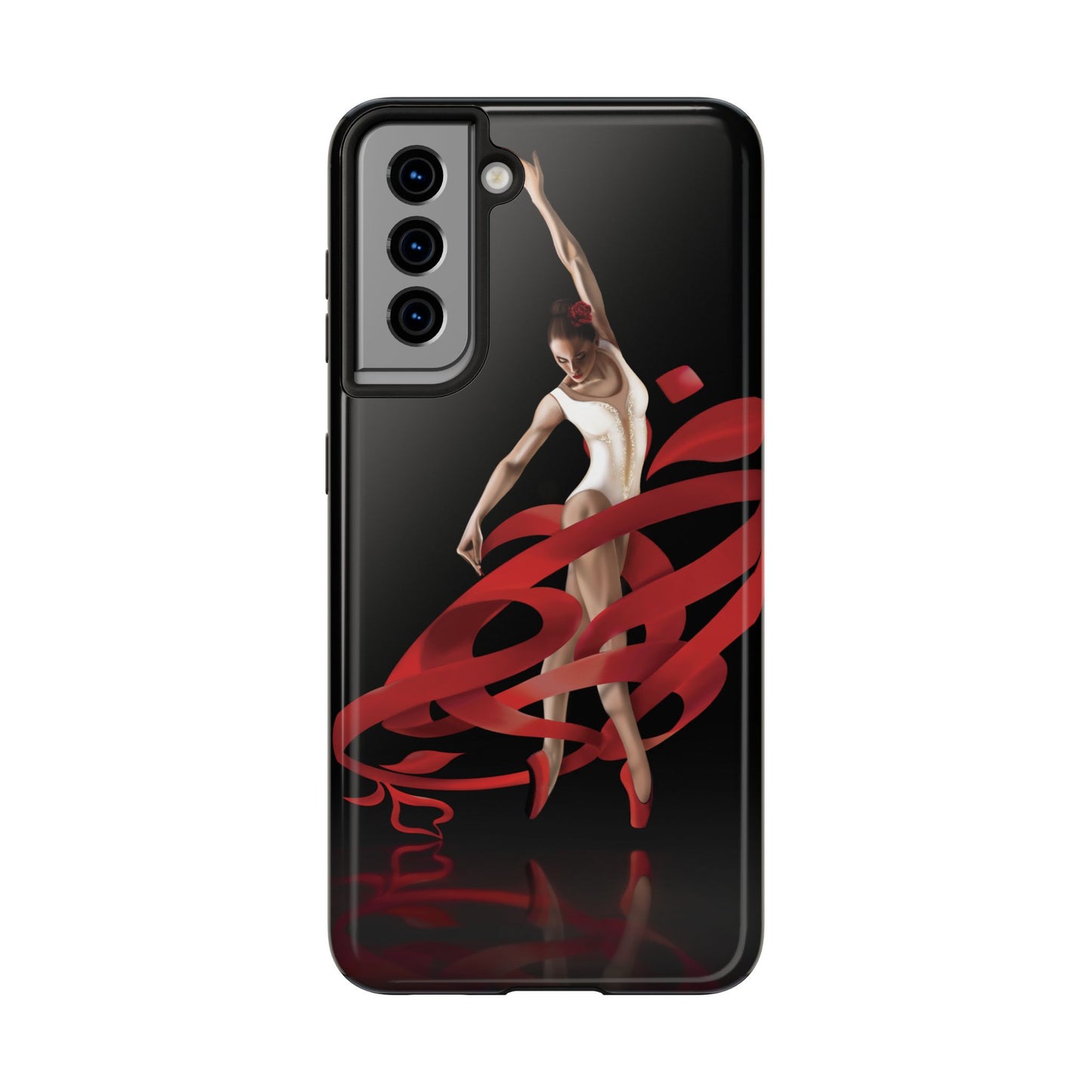 Phone Case Persian Calligraphy Rose Ribbon Ballerina
