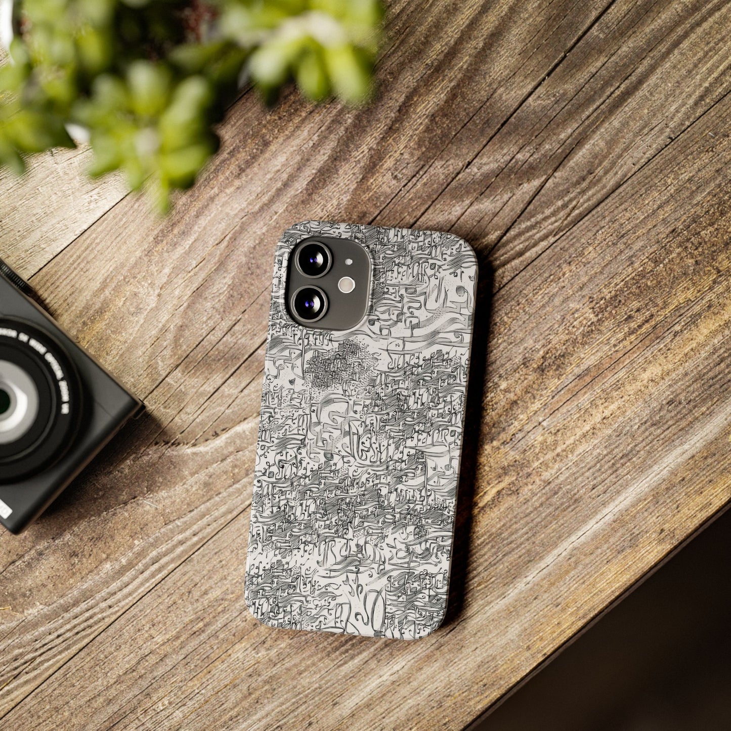 .ه,- ' Modern Art Slim Phone Case -LOVE I- I -.