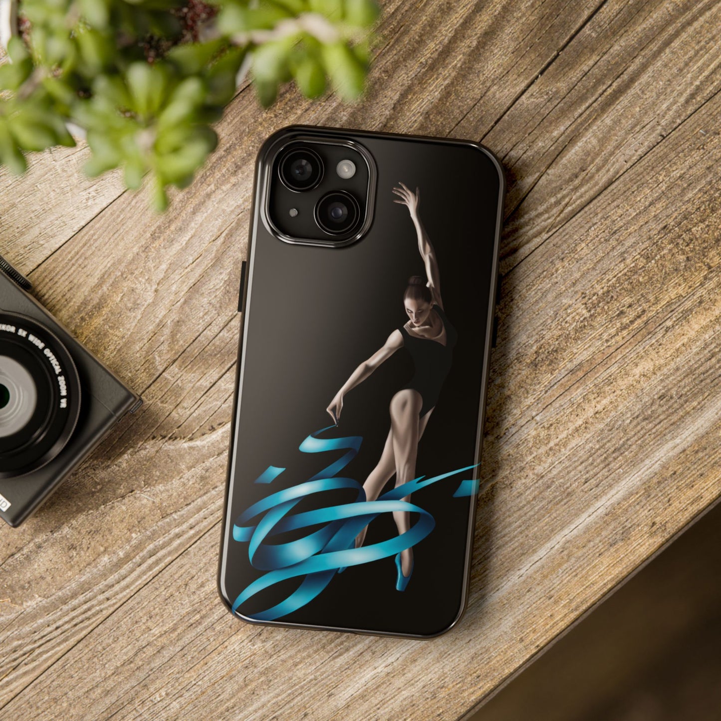 Phone Case - Ballerina with Blue Ribbon Persian Calligraphy Design