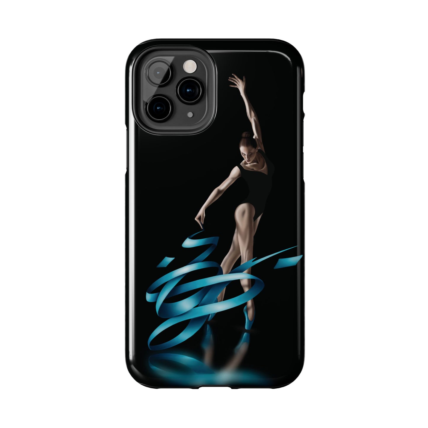 Phone Case Ballerina with Blue Ribbon Persian Calligraphy Design