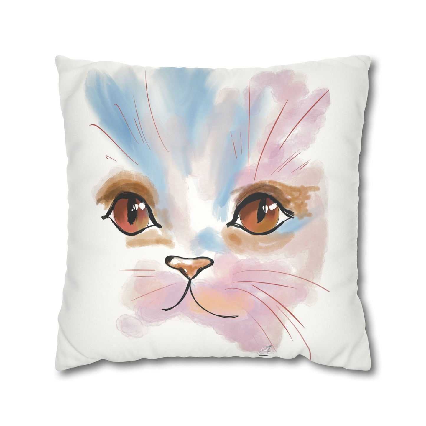 Kitty Faux Suede Pillowcase - Pet Home Design