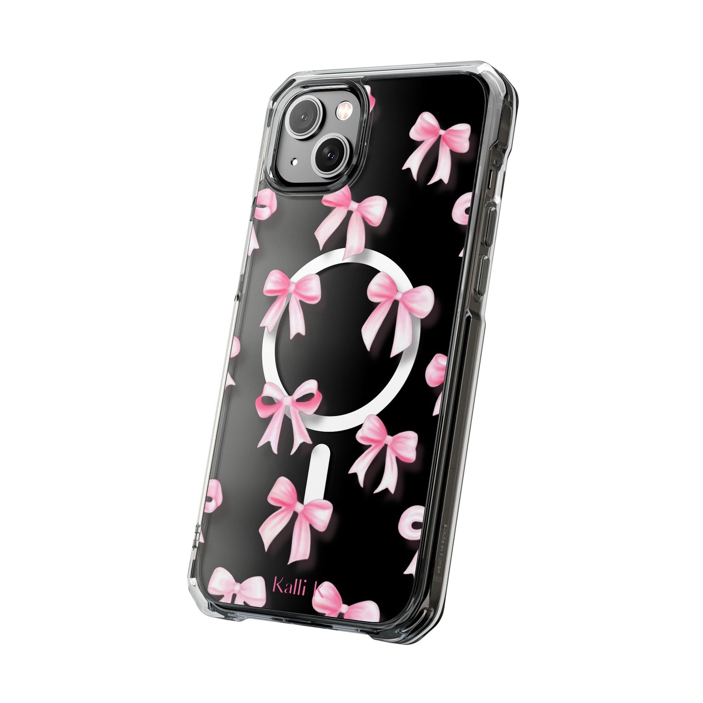Pink Bows🎀 Magnetic Clear Impact Cases with Pink Bow Design | Stylish Phone Protection, Gifts for Her, Trendy Accessories, Birthday Gifts, Cute Tech