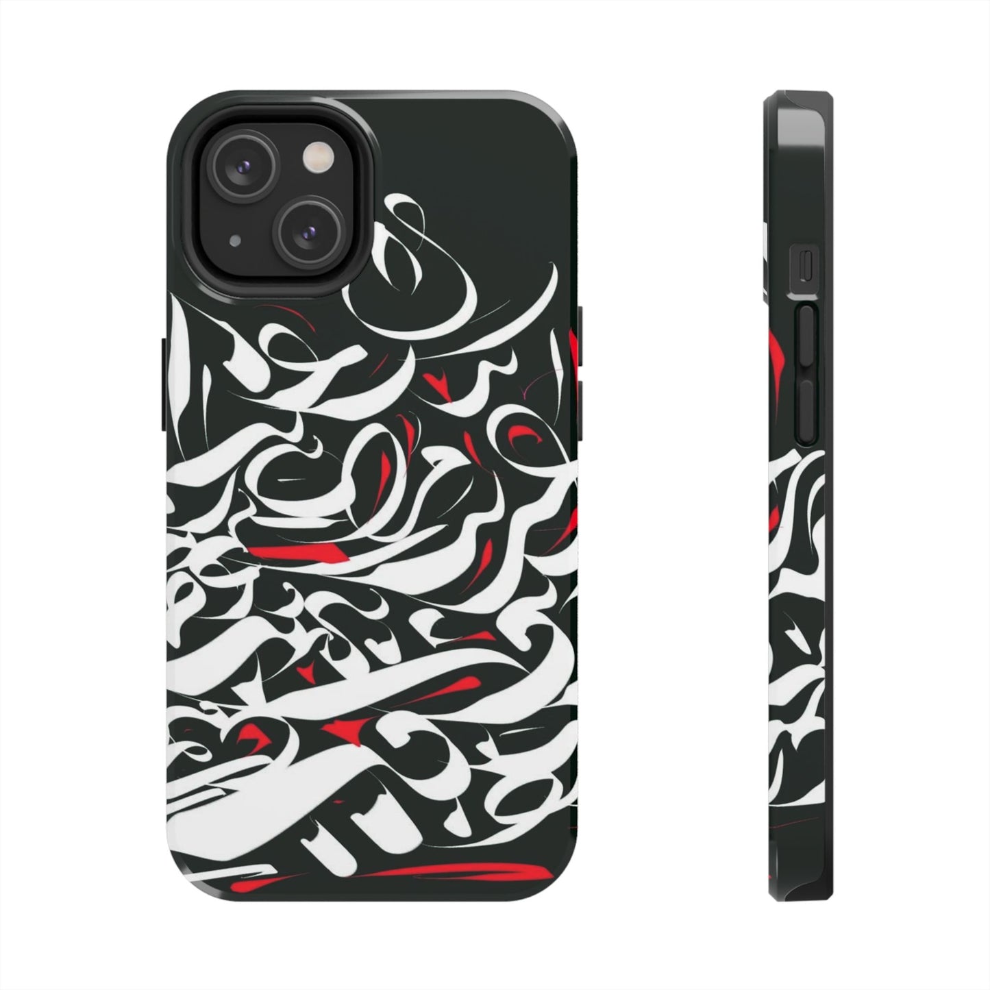 Phone Case Calligraphy Red Black White Tough Phone Case