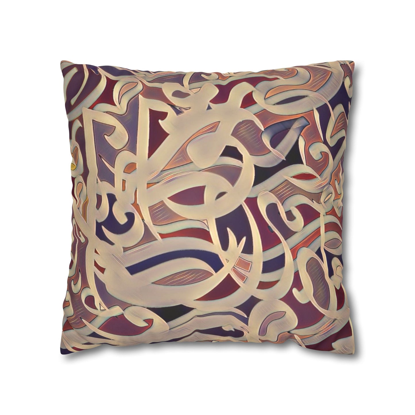 Persian Calligraphy beauty Faux Suede Square Pillow Cover