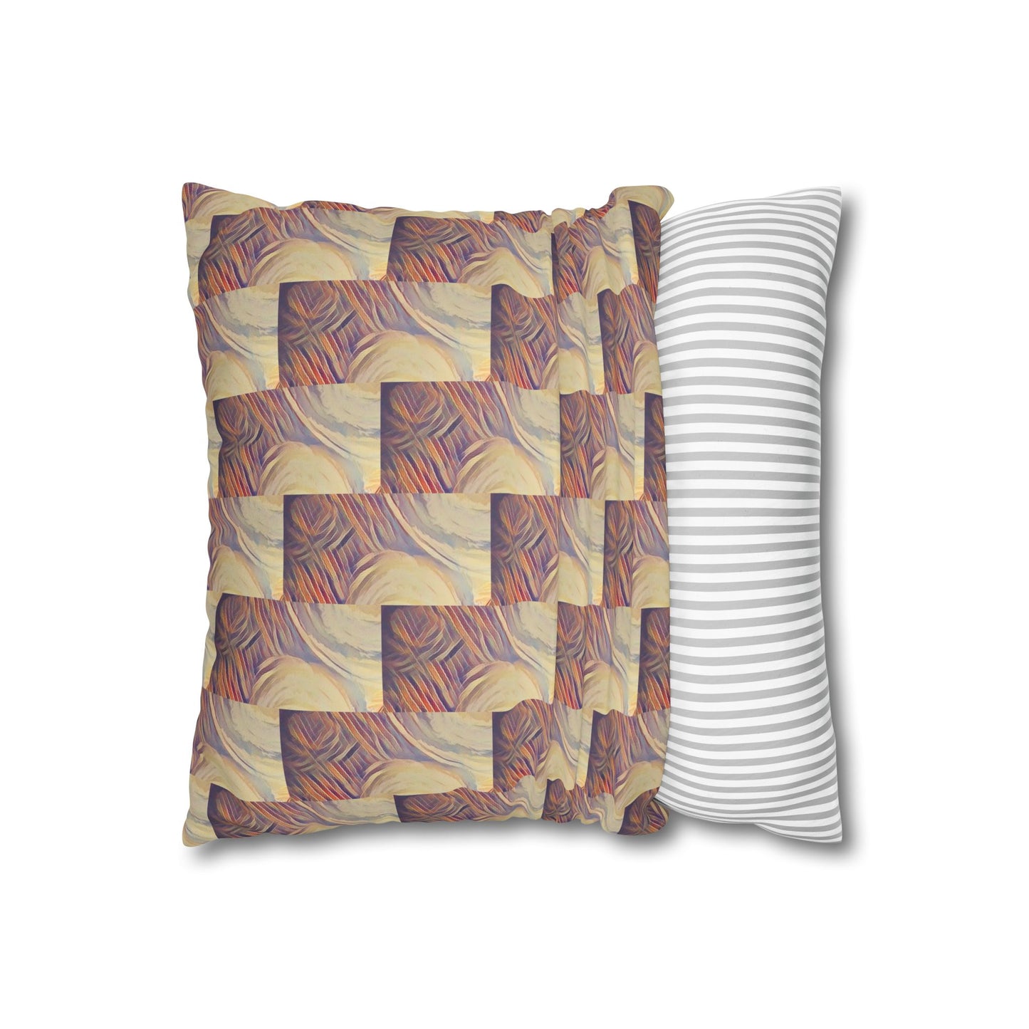 Square Pillowcase - Modern Art Portrait Watercolour Design