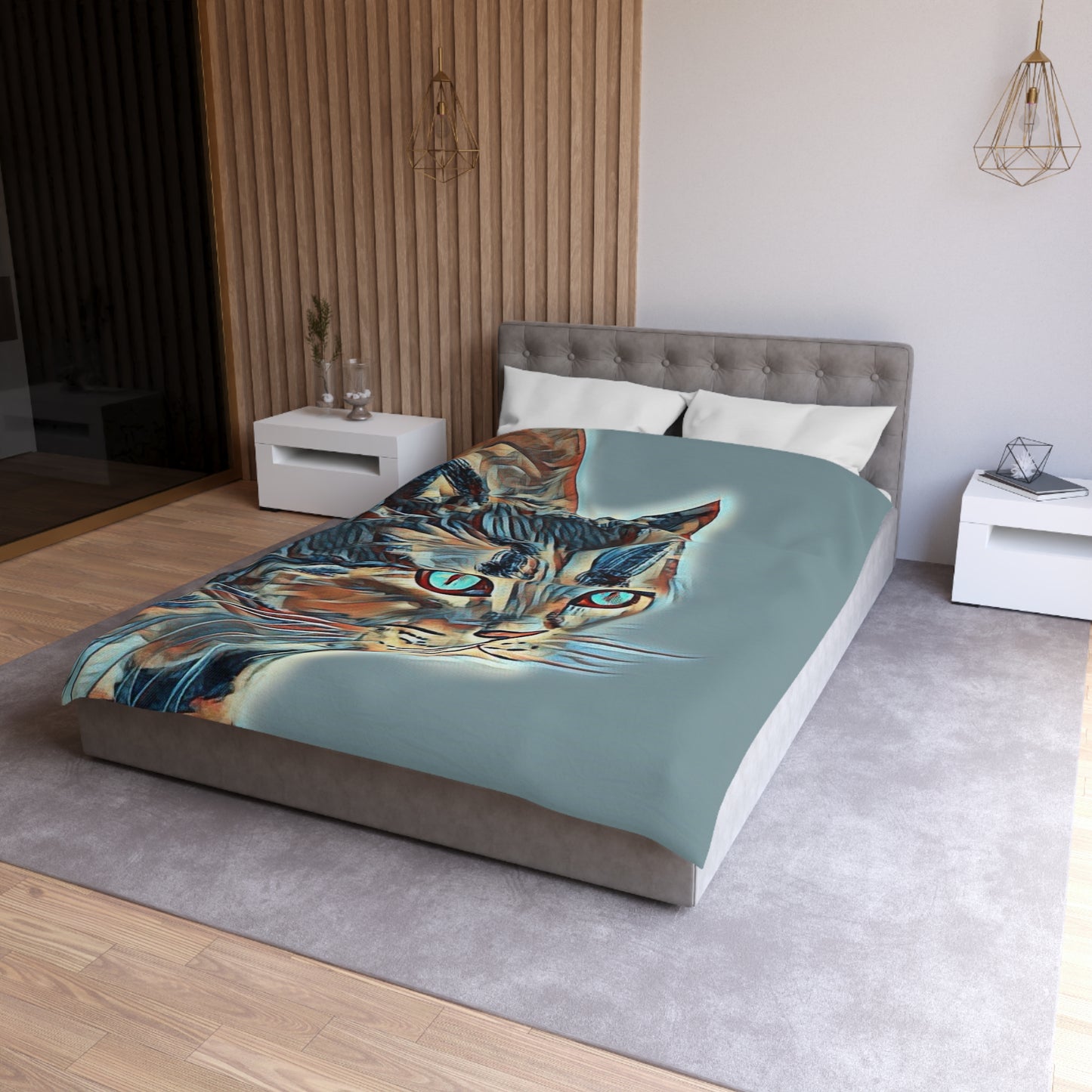 Serenity Microfiber Duvet Cover – Elegant Water ink painting for Cozy Bedrooms.