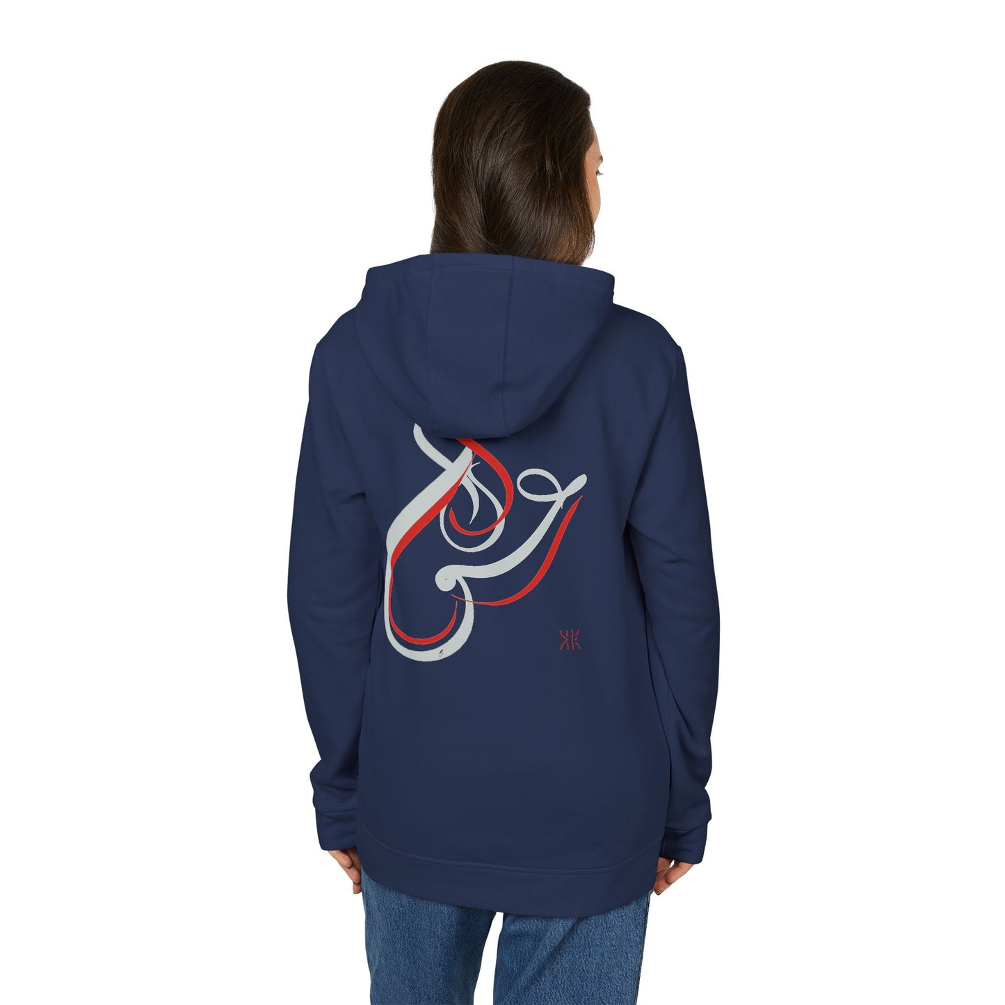 Kalli K X Adidas Unisex Fleece Hoodie- modern calligraphy.