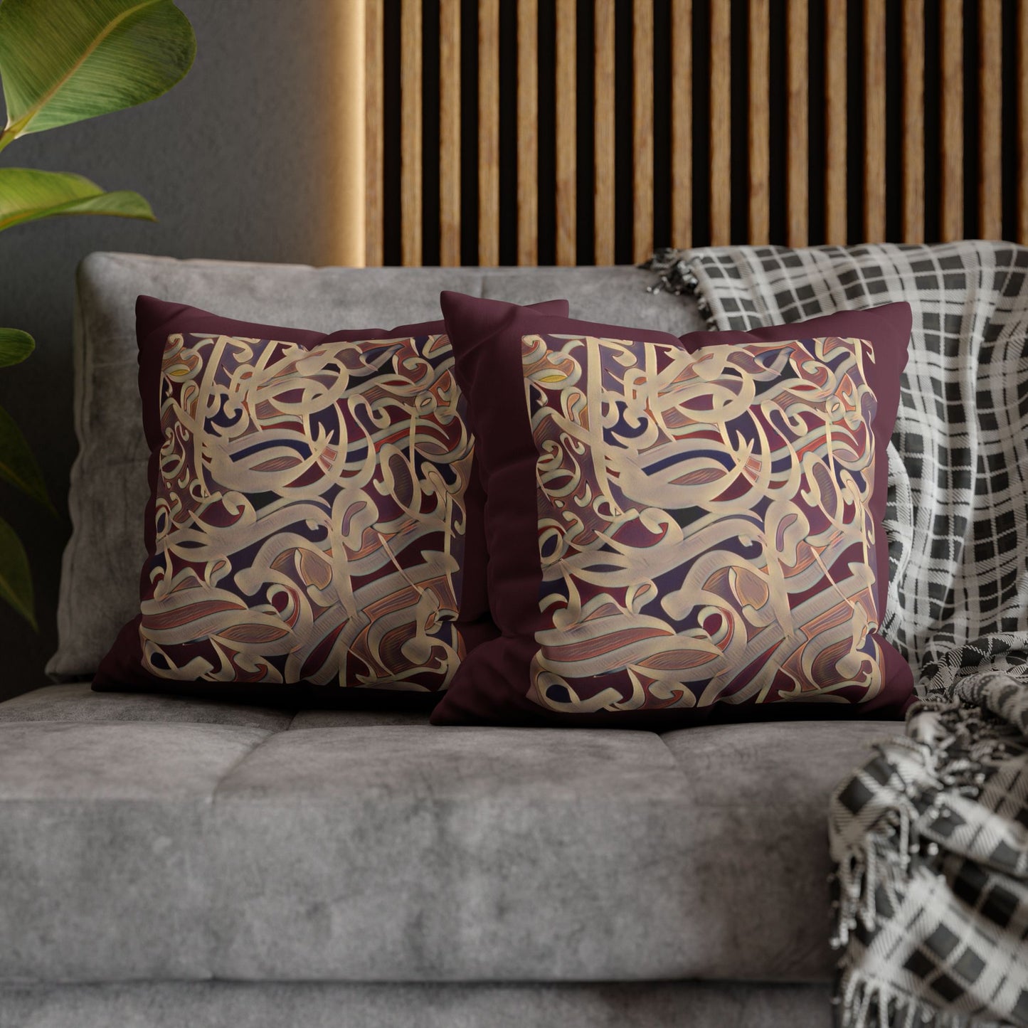 Copy of Square Pillowcase - Persian Calligraphy, Modern Handwriting Design