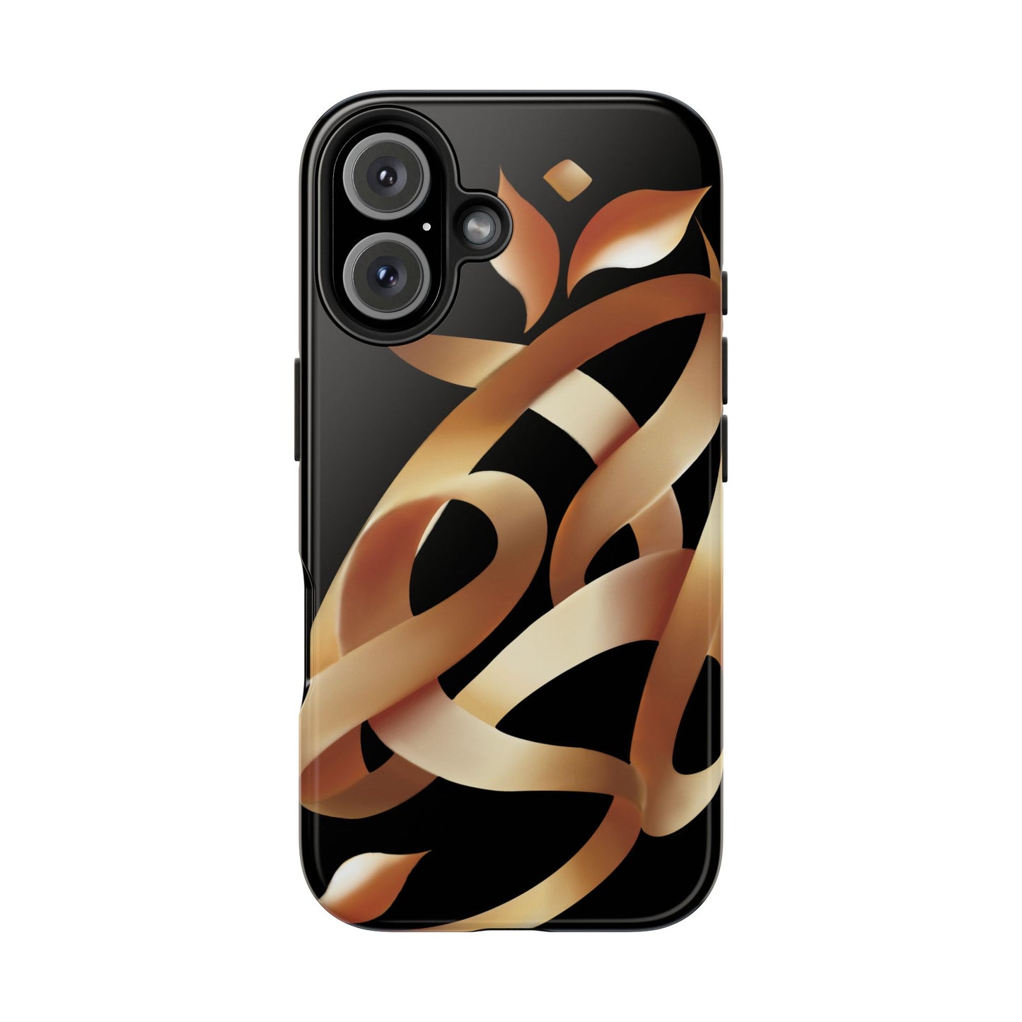 Gold Ribbon Phone Case Persian Calligraphy Modern Handwriting