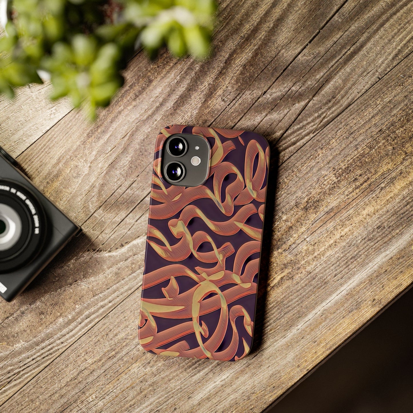 ' Modern Art Slim Phone Case -LOVE I-
