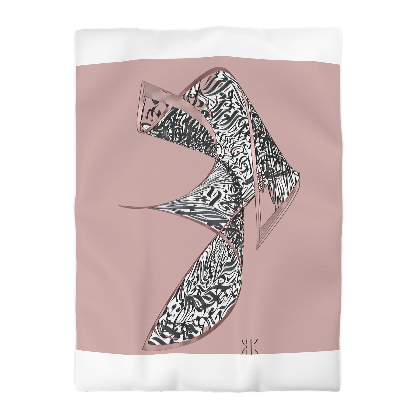 Kalli K Serenity Microfiber Duvet Cover – Elegant Modern Calligraphy design for your Bedrooms