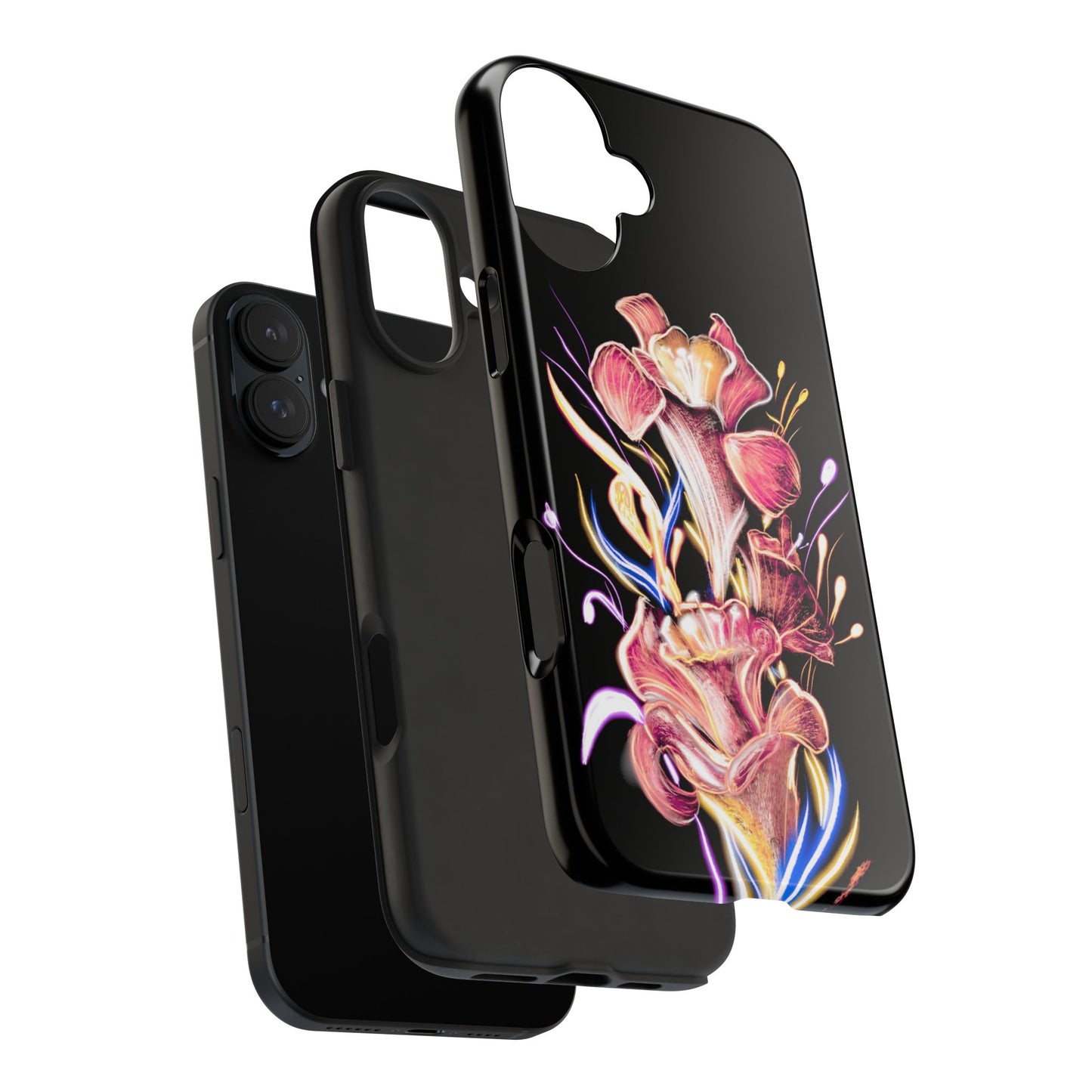 Colorful Calligraphy Flower Chic Stylish Design