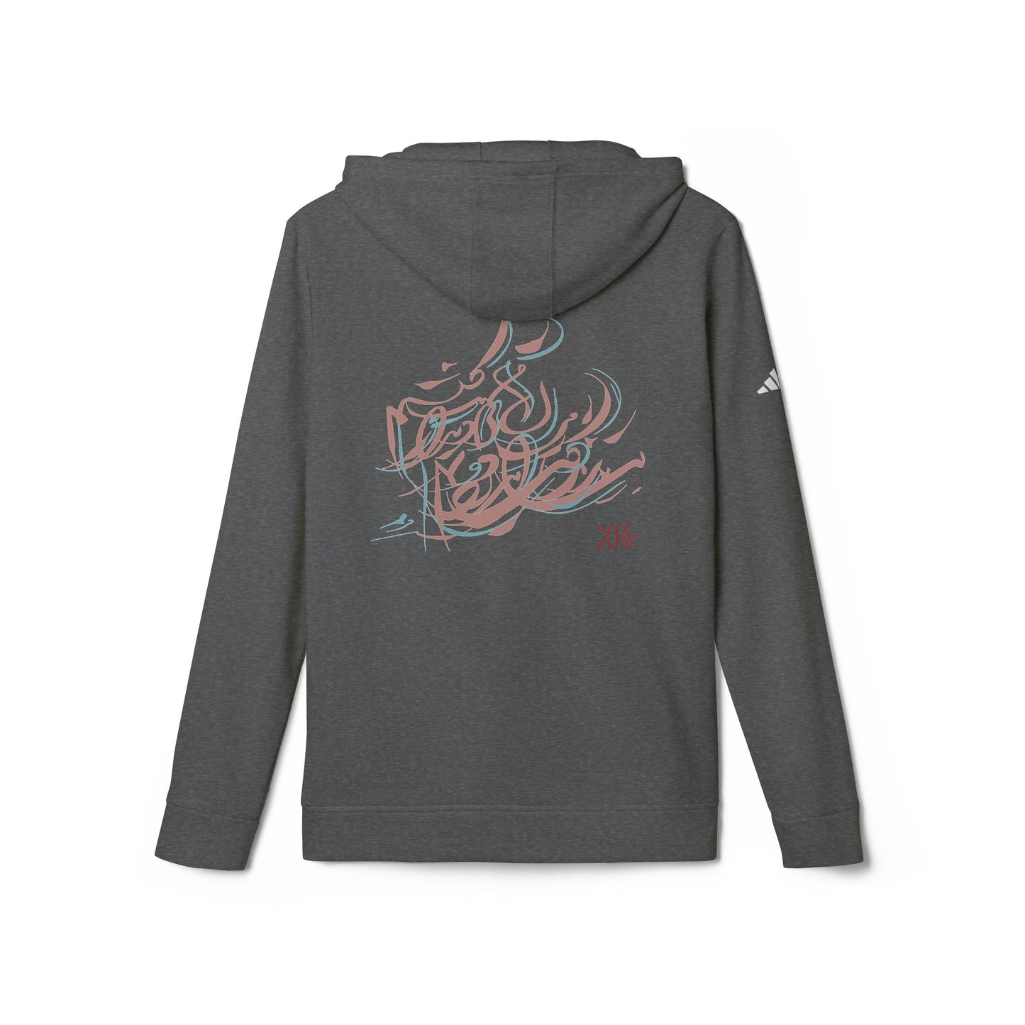 Adidas Fleece Hoodie with Kalli K Modern Calligraphy Design
