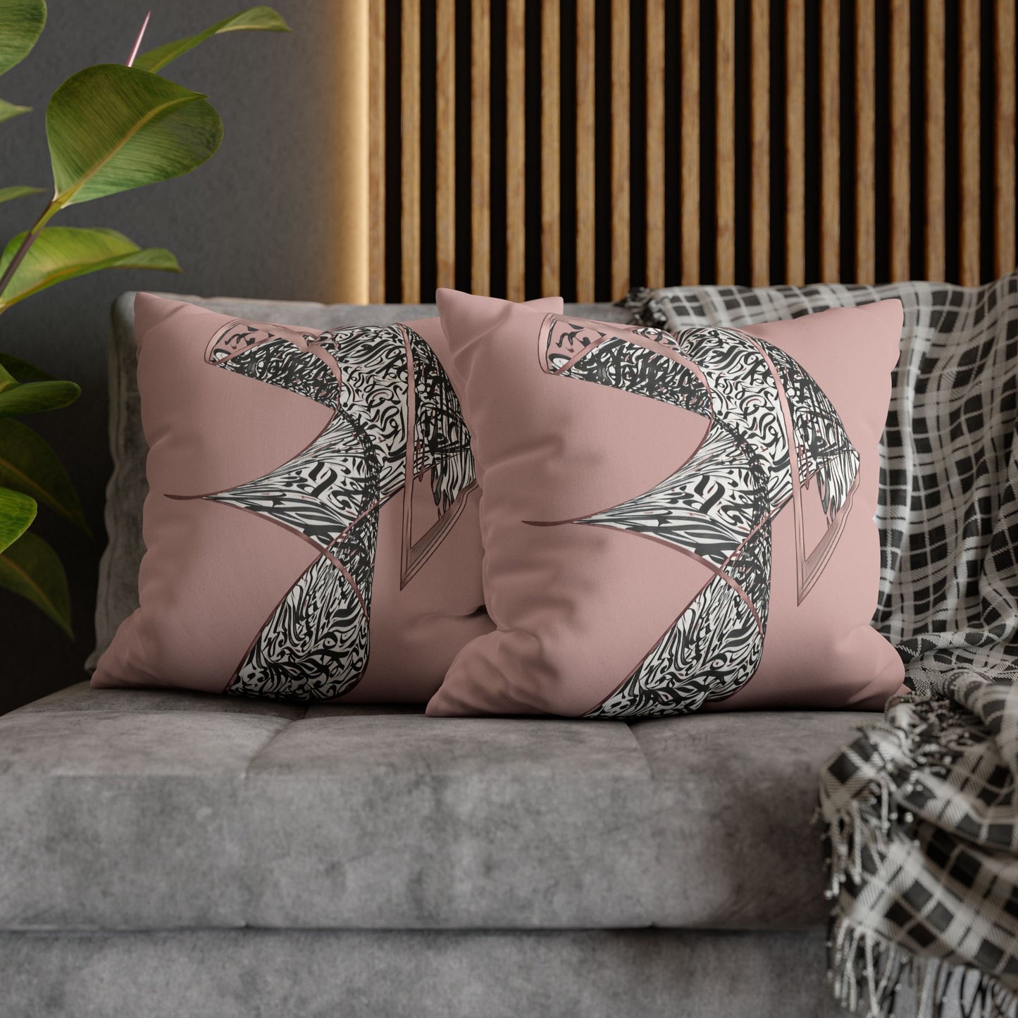 Kalli K Pillowcase - Modern Calligraphy Design