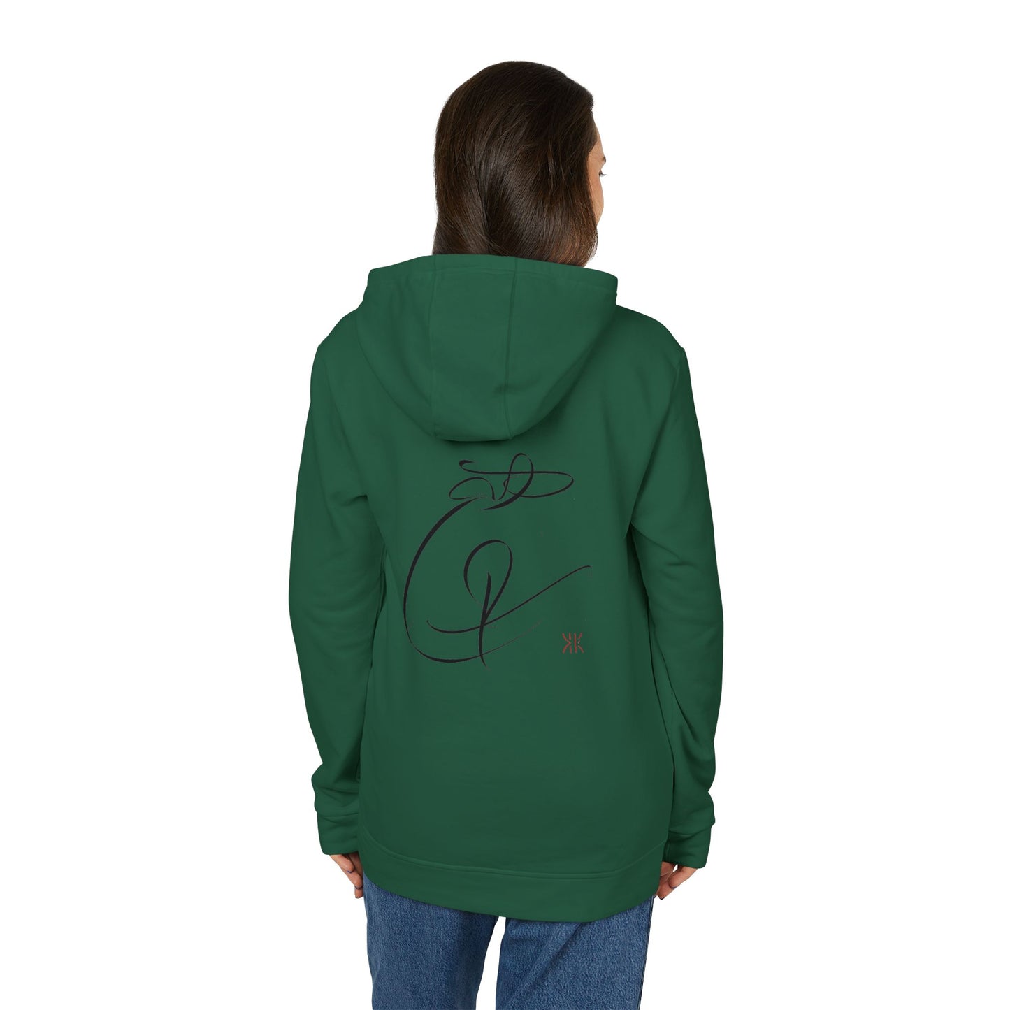 Fleece Hoodie with Modern Calligraphy Adidas Design