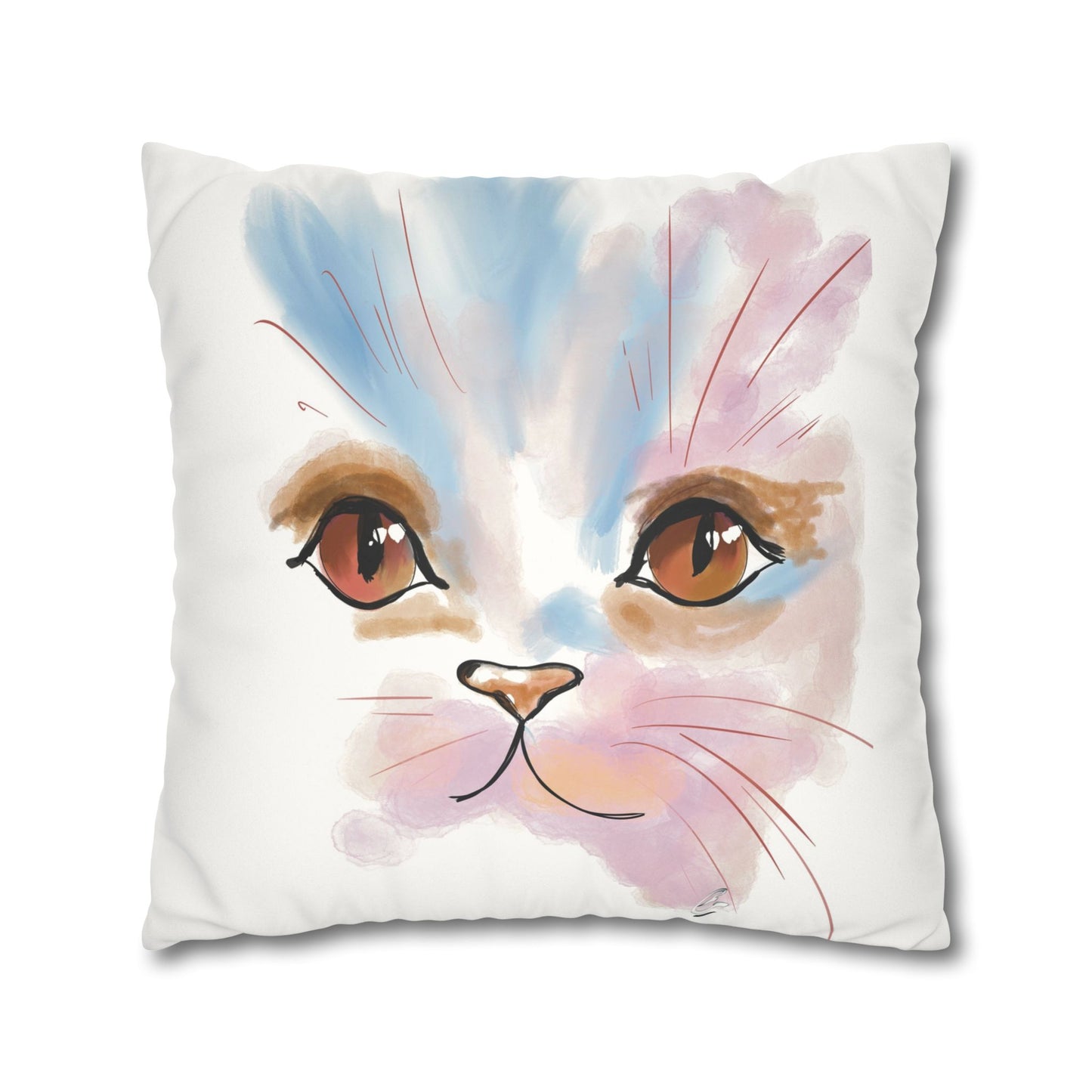 Kitty Faux Suede Pillowcase - Pet Home Design