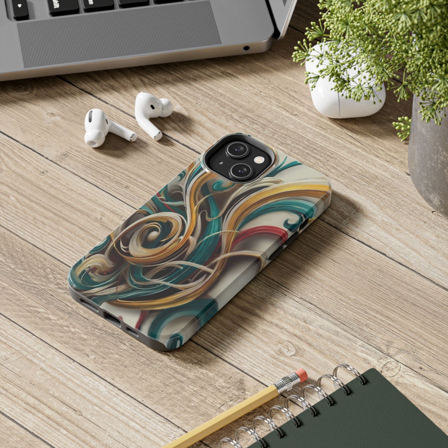 Marble Abstract Phone Case Calligraphy
