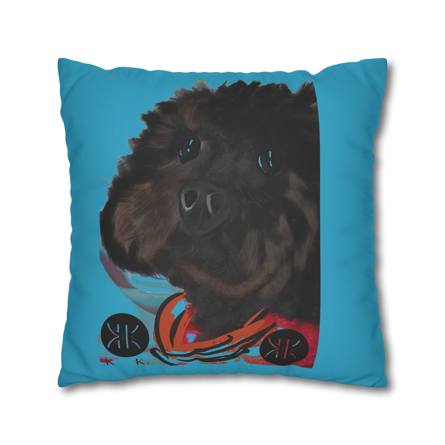 COAL Pillowcase - Modern Art Portrait Watercolour Design