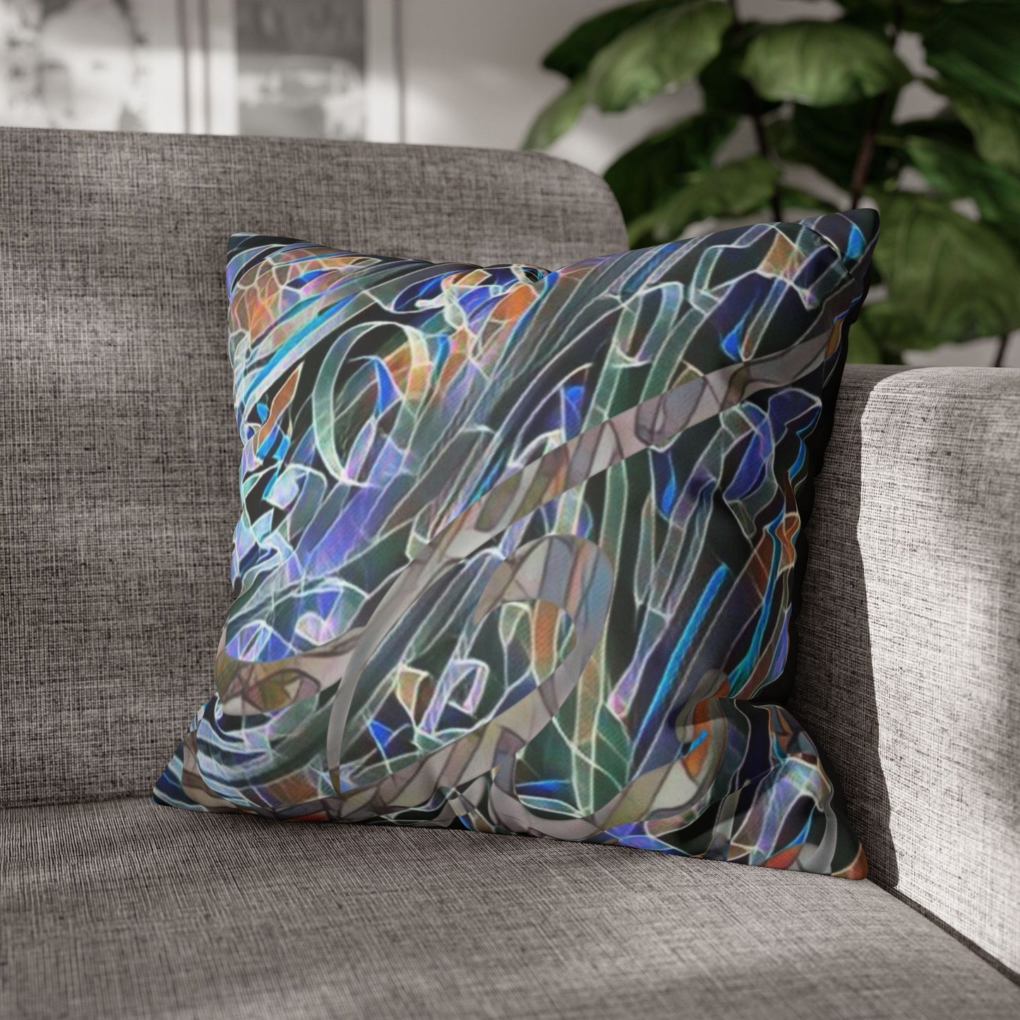 Modern art inspired beauty Faux Suede Square Pillow Cover l
