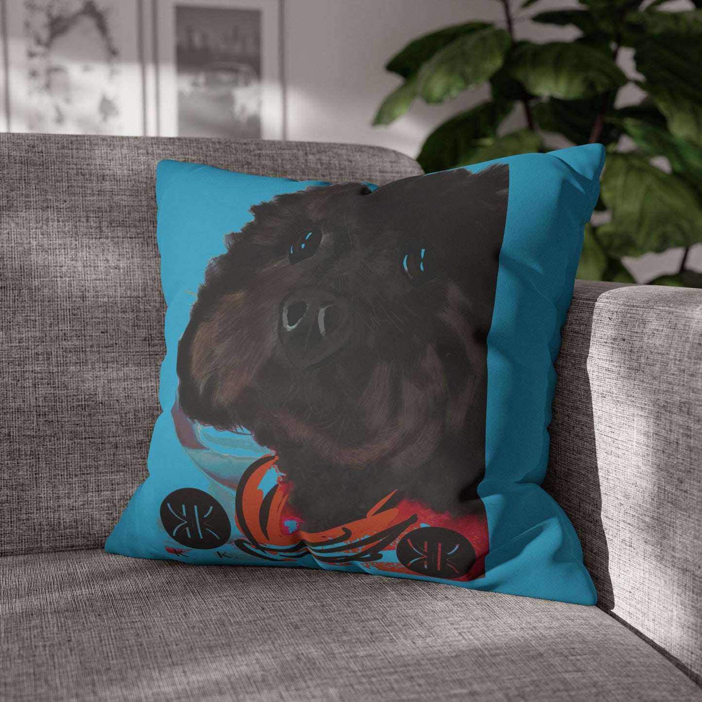 COAL Pillowcase - Modern Art Portrait Watercolour Design