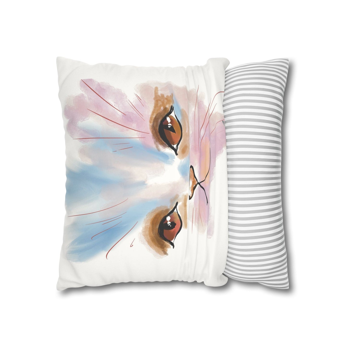 Kitty Faux Suede Pillowcase - Pet Home Design