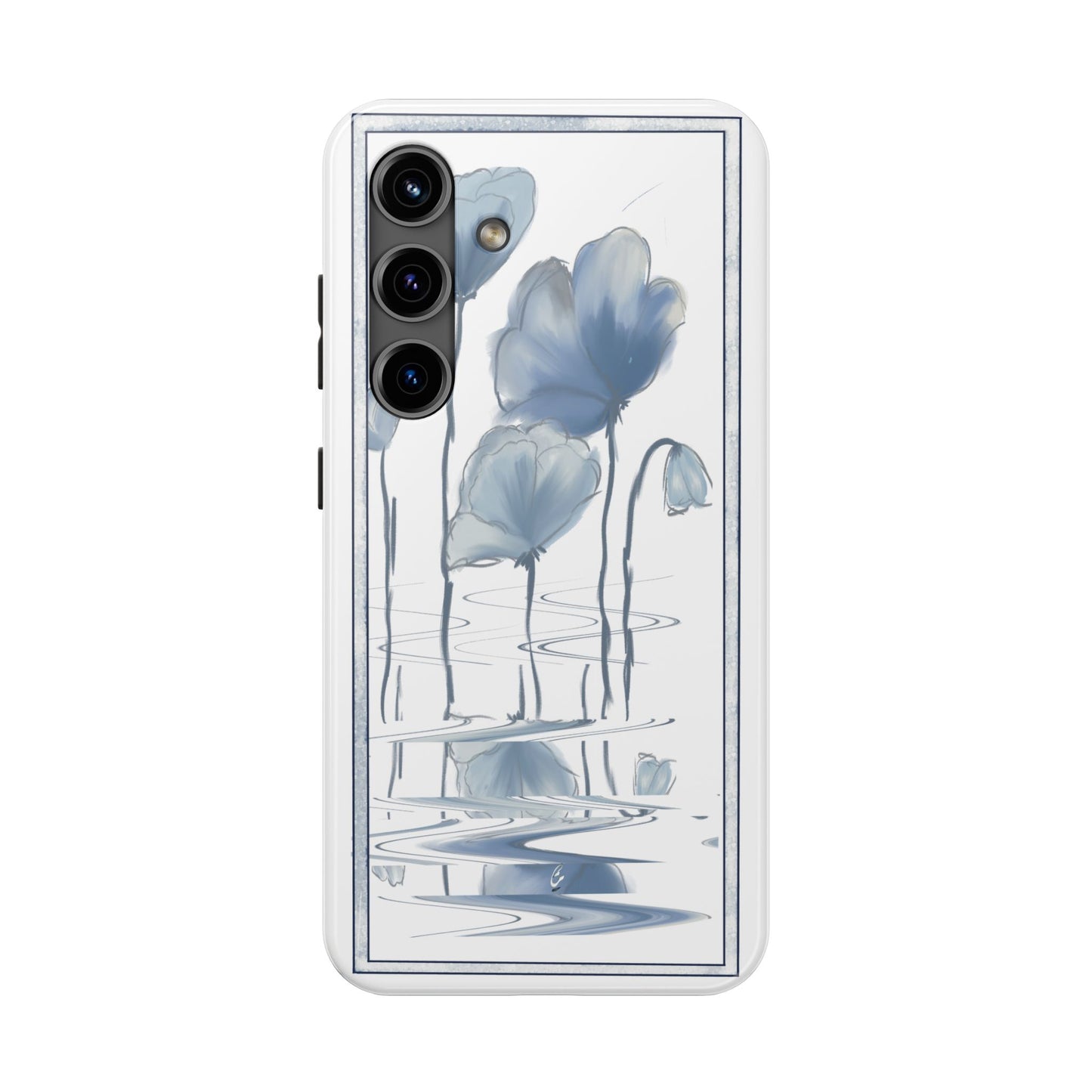 Floral Tough Phone Case - Watercolour Blue Flora Collection