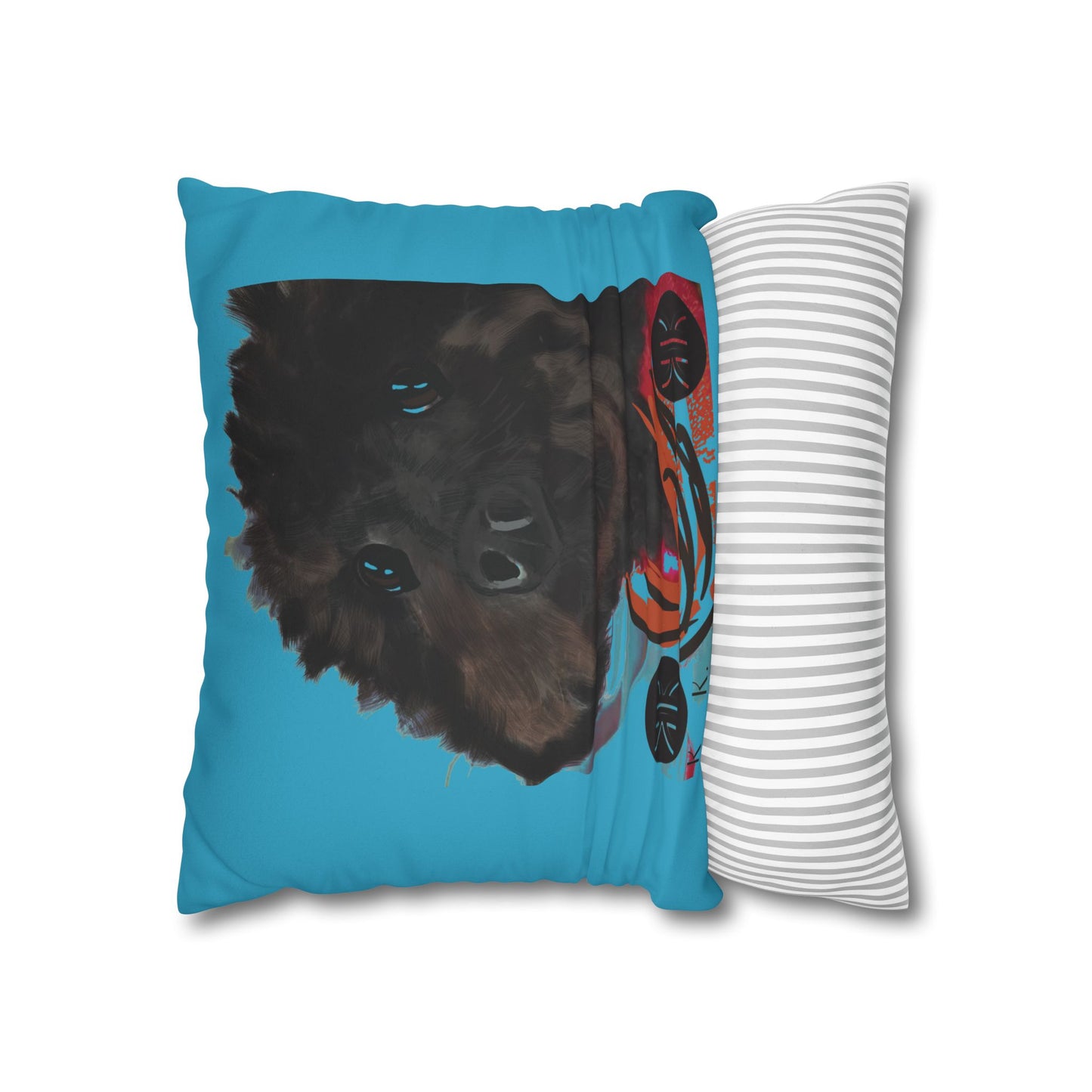 COAL Pillowcase - Modern Art Portrait Watercolour Design